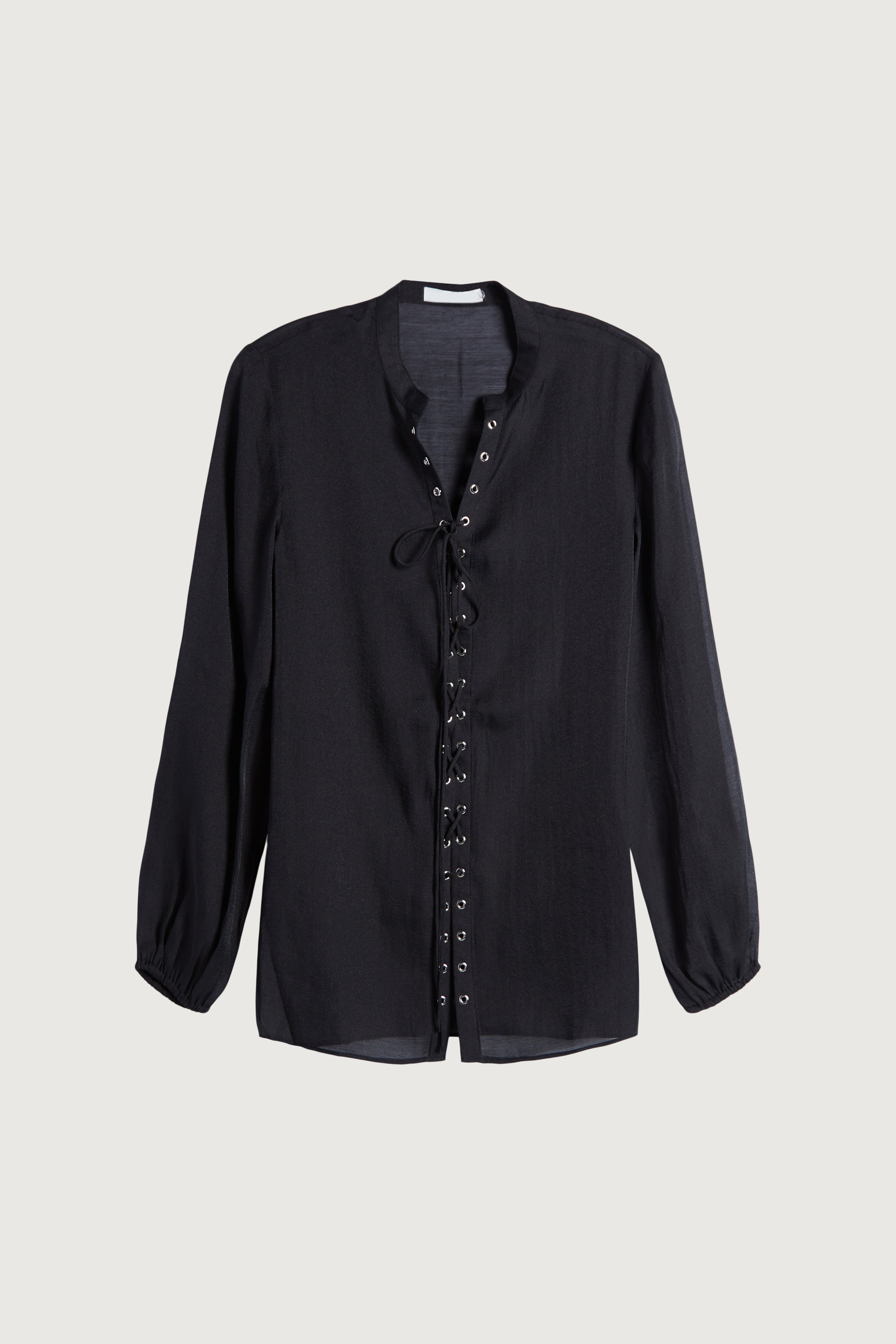 LACE-UP CHIFFON BLOUSE New Arrival Cheap Online