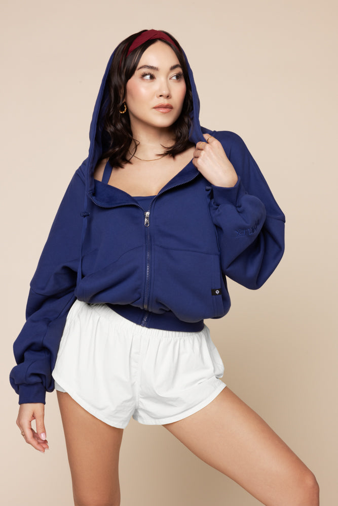 Zip Cloud Hoodie - Sapphire Online For Sale