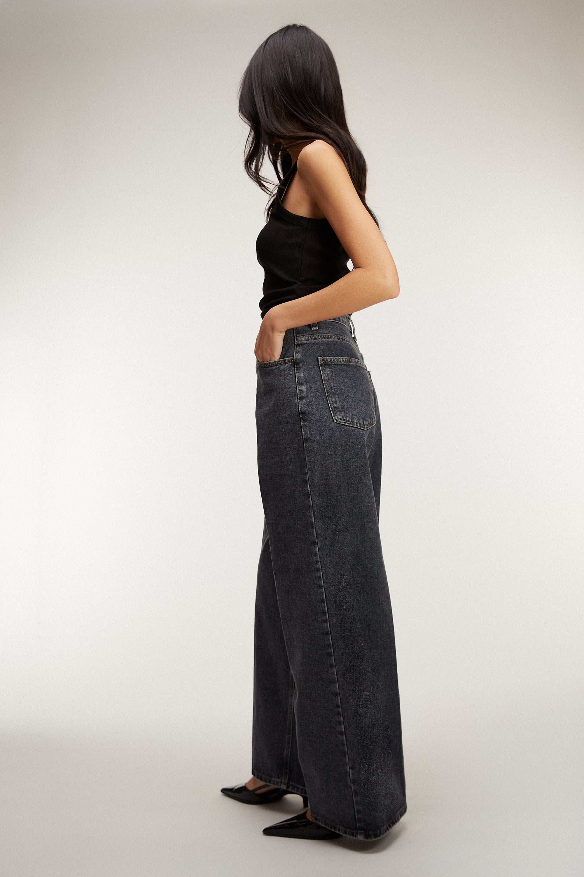 HIGH-RISE WIDE LEG JEAN Discount Cheap Online