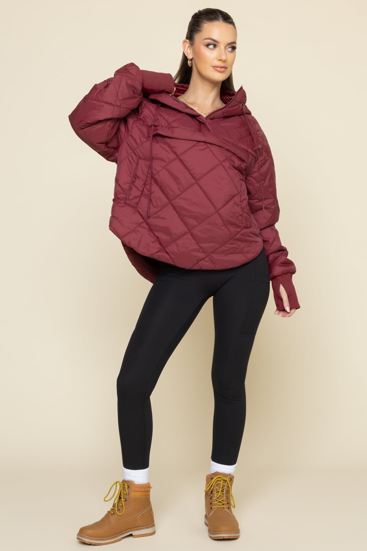 Pillow Packable Puffer Jacket - Crimson Cheap Buy Authentic