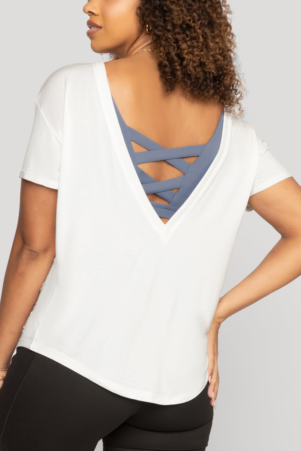 Reversible Deep V Tee - Cloud Dancer Free Shipping Wiki