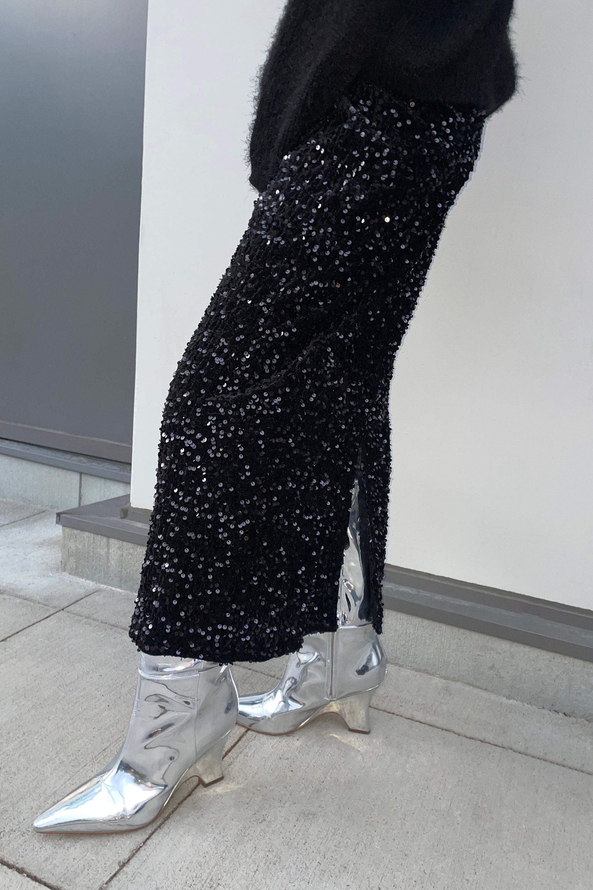 SEQUINED MIDI SKIRT Discount Authentic