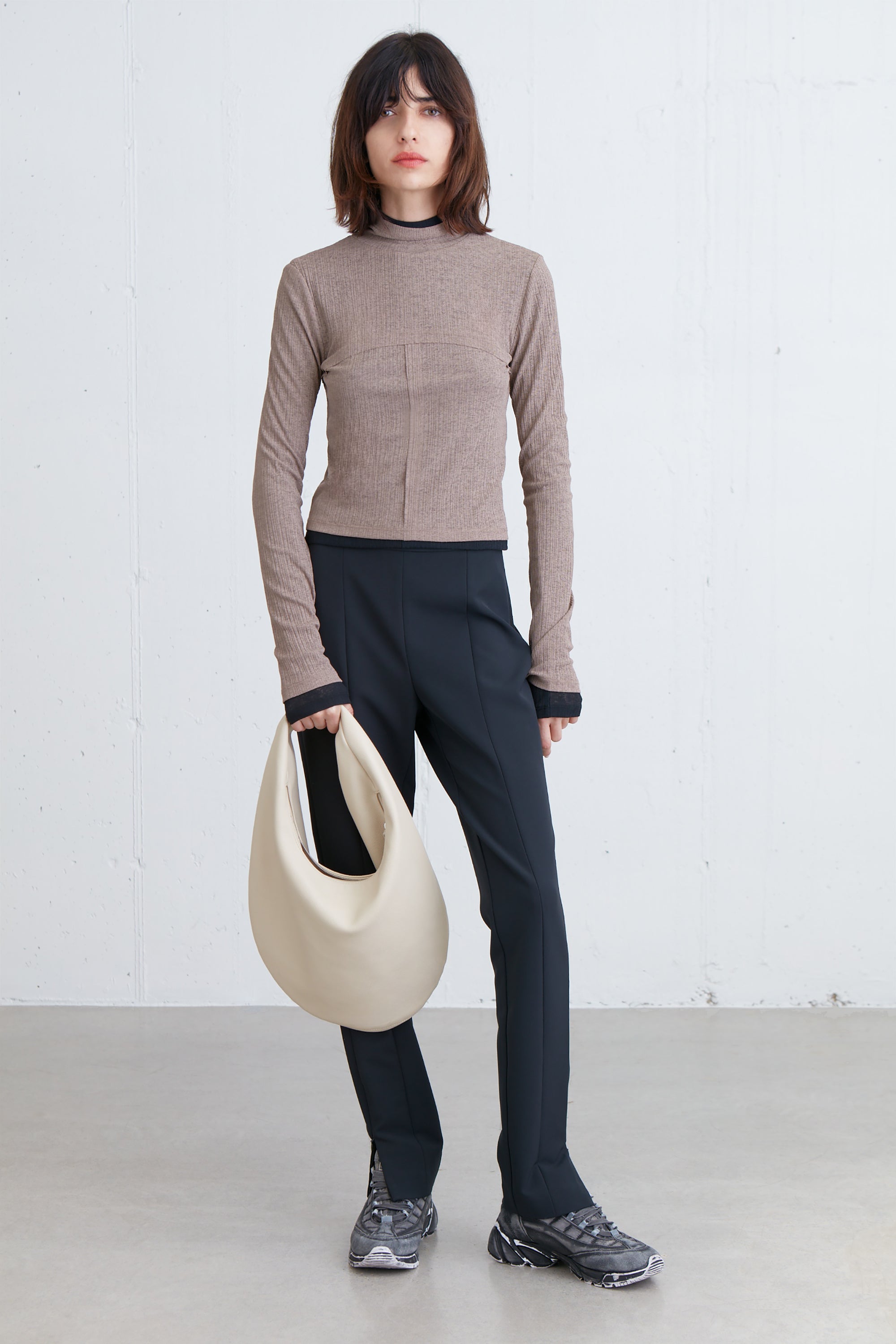 MOCKNECK TOP WITH SEAM DETAILS Cheap 100% Original