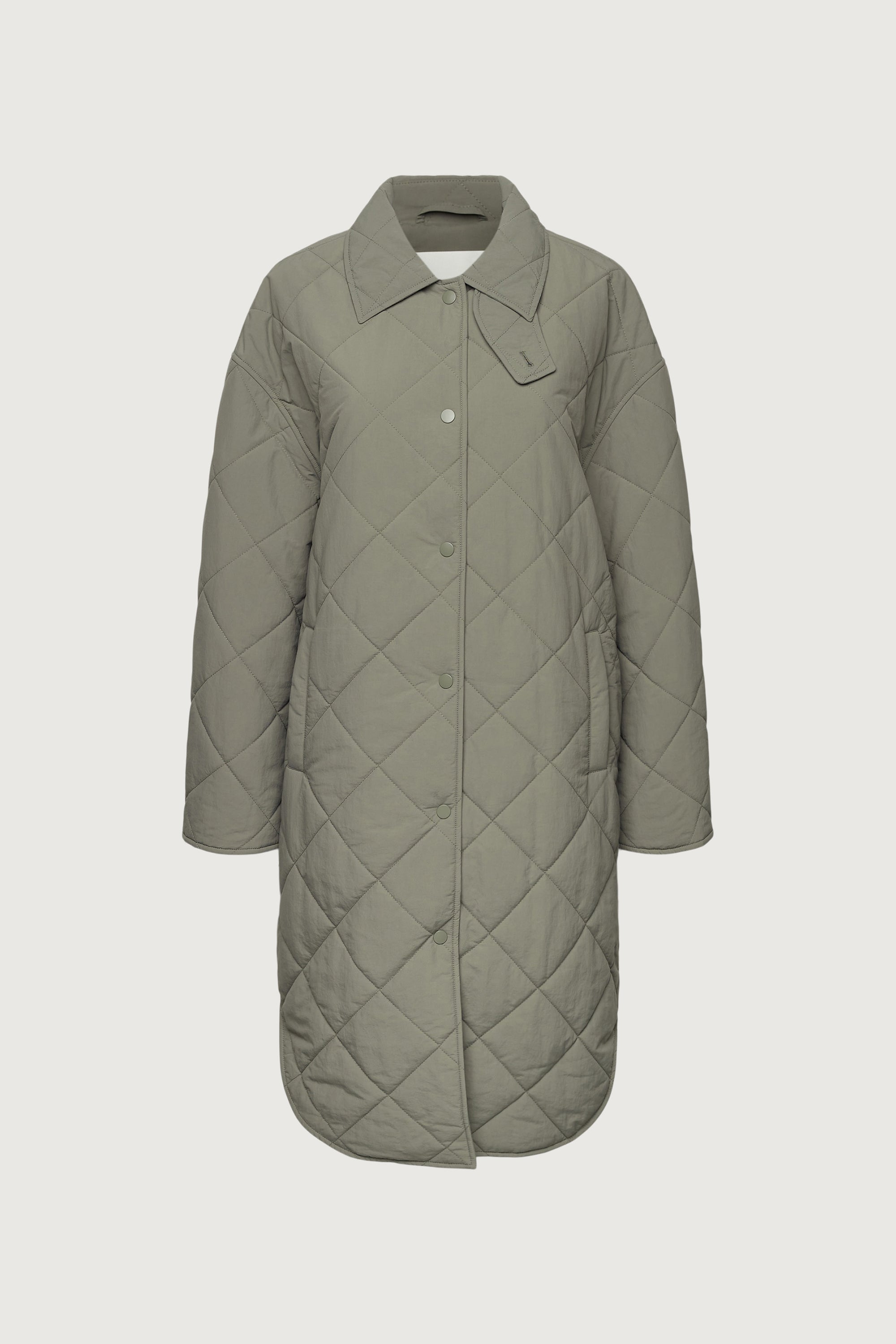 QUILTED PUFFER MIDI SHACKET Store With Big Discount