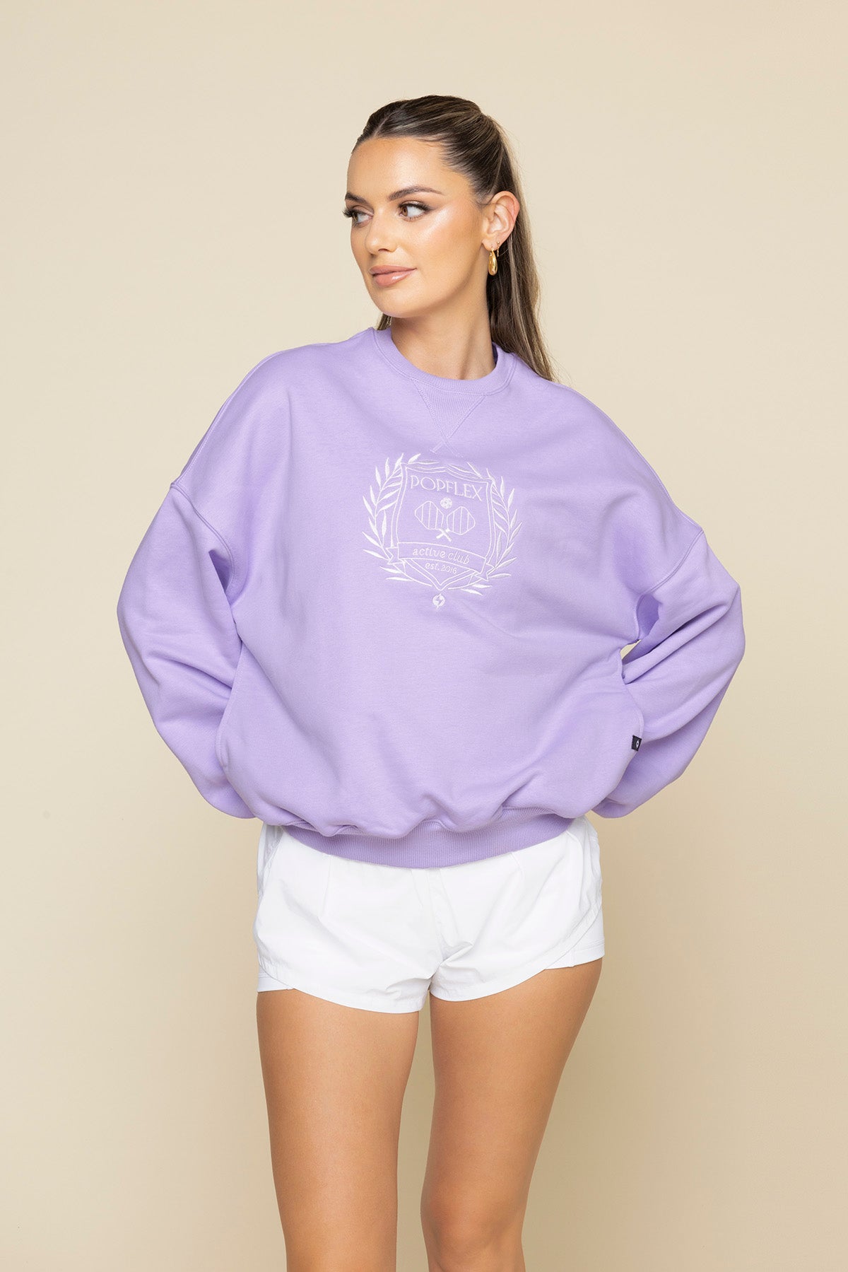 POPFLEX Active Club Cloud Crewneck Sweater - Digital Lavender Visit Sale Online