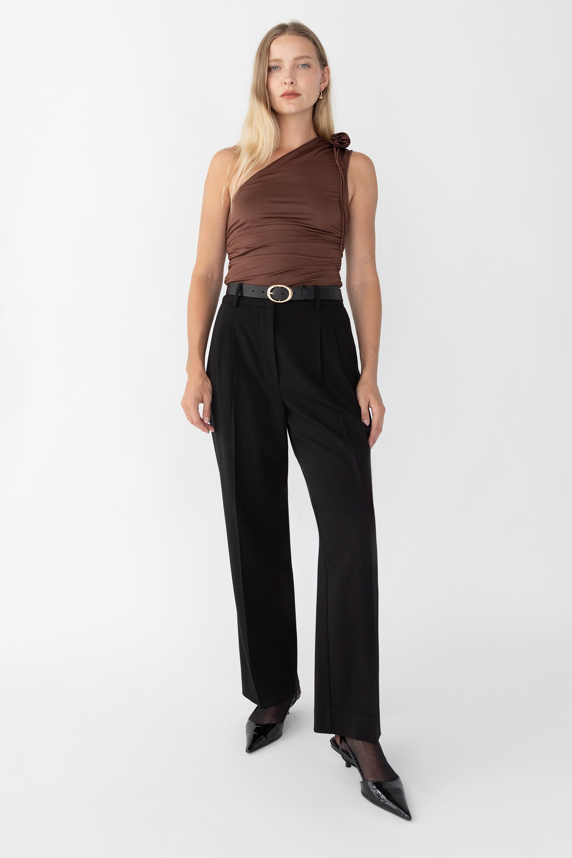 STRAIGHT LEG HIGH-RISE TROUSER Visit New Cheap Pice