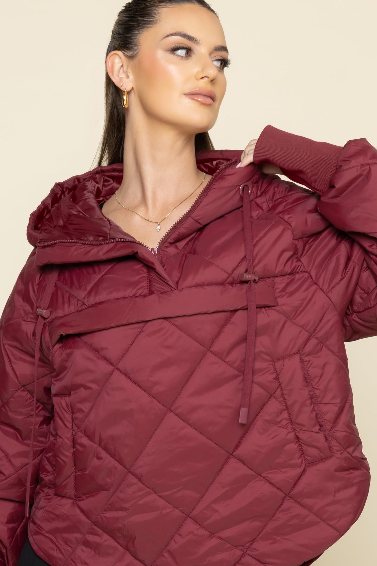 Pillow Packable Puffer Jacket - Crimson Cheap Buy Authentic