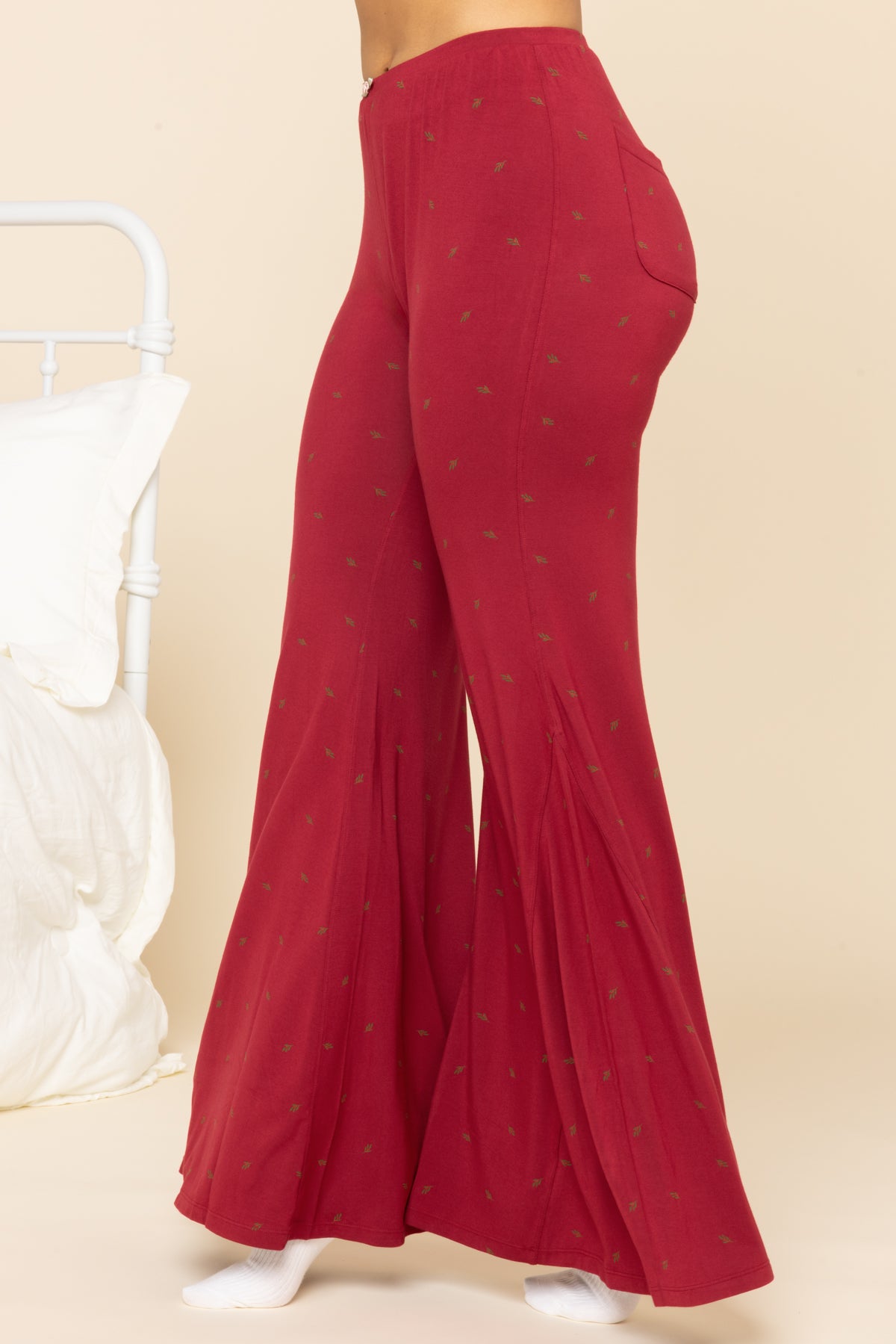 Deep Sleep Bell Bottoms - Cranberry Sale Real