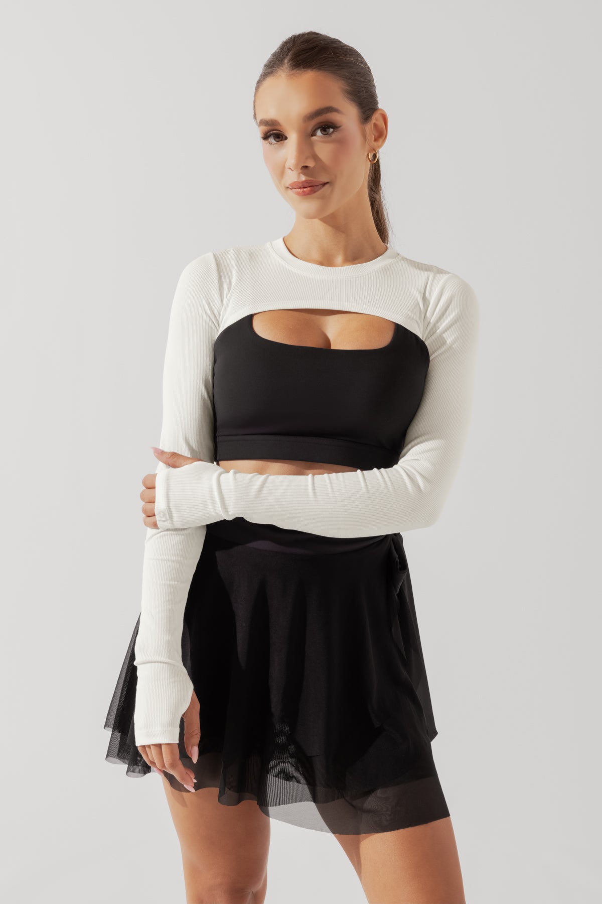 Relev¨¦ Ribbed Shrug - Cream Fashionable Sale Online