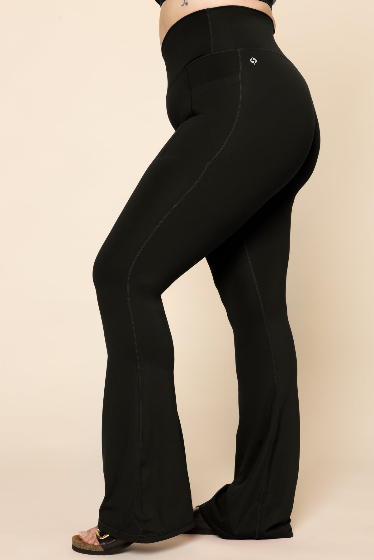 Supersculpt Flared Leggings with Pockets - Black Find Great For Sale