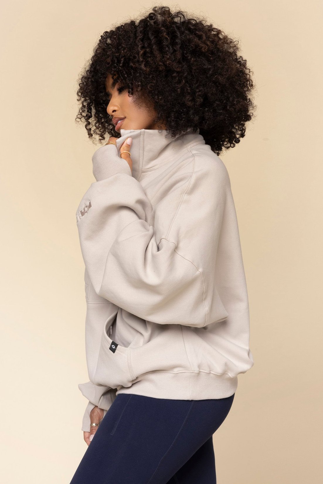 Ooey Gooey Half Zip Sweater - Silver Birch Safe Shopping Cheap Online