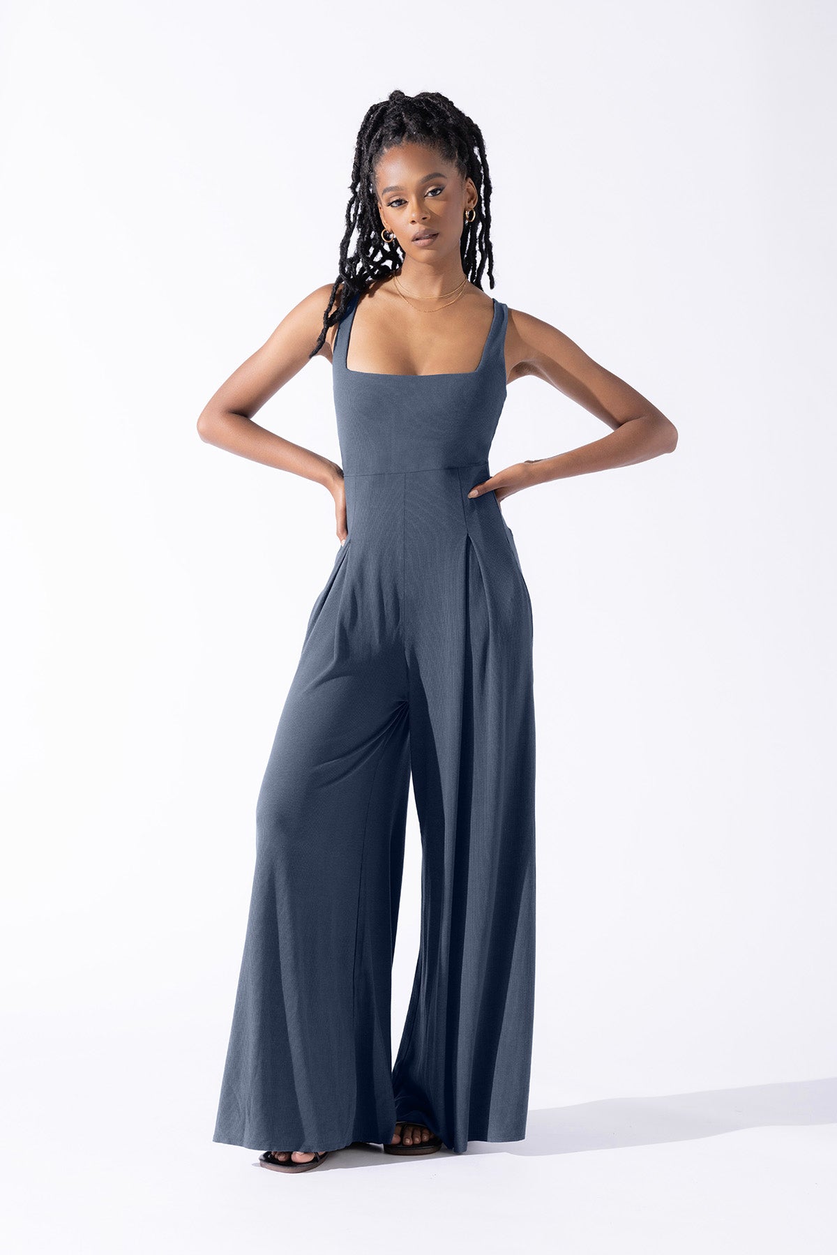 Go with the Flow Jumpsuit - Stormy Weather Cheap Footlocker