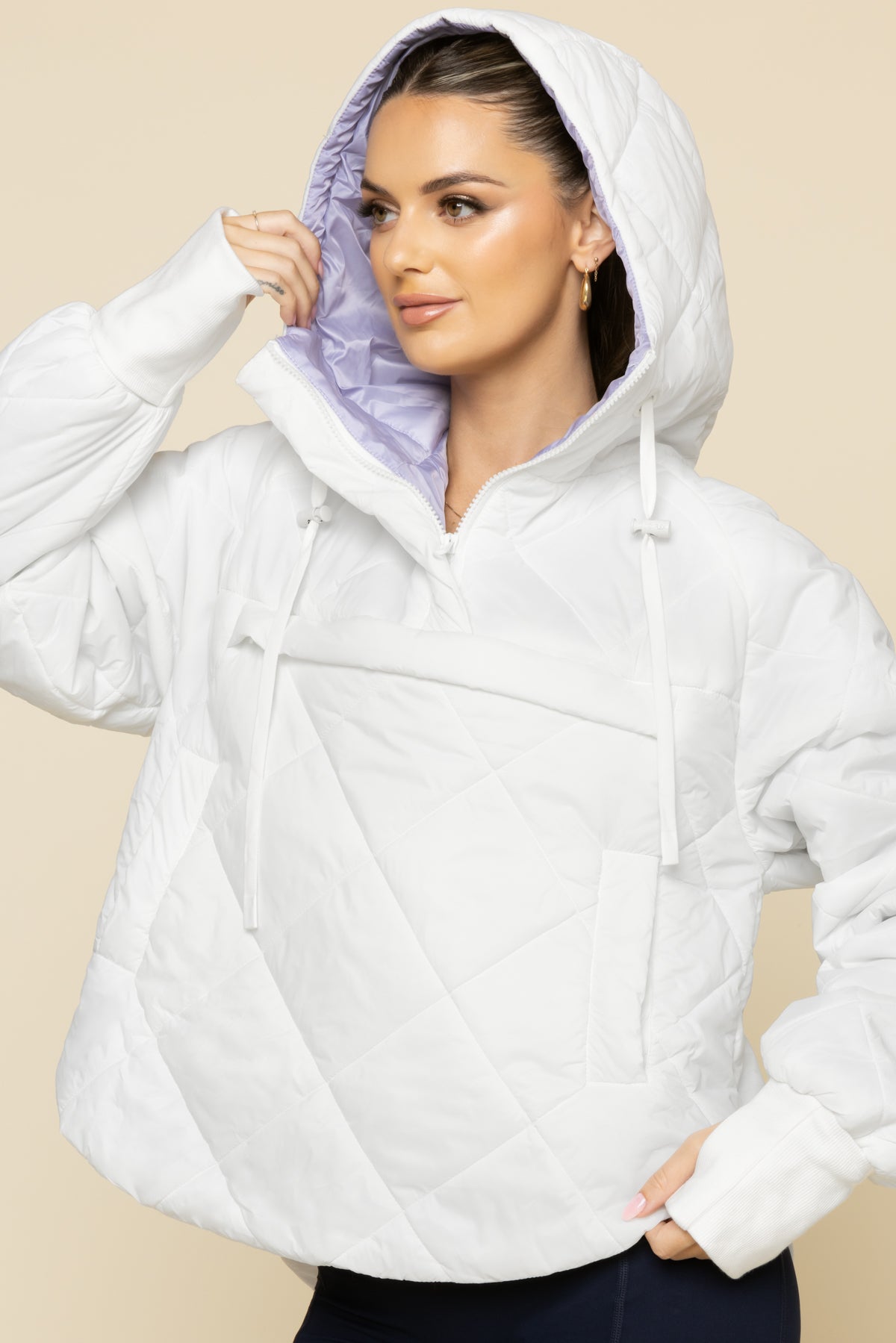 Pillow Packable Puffer Jacket - White Free Shipping Buy