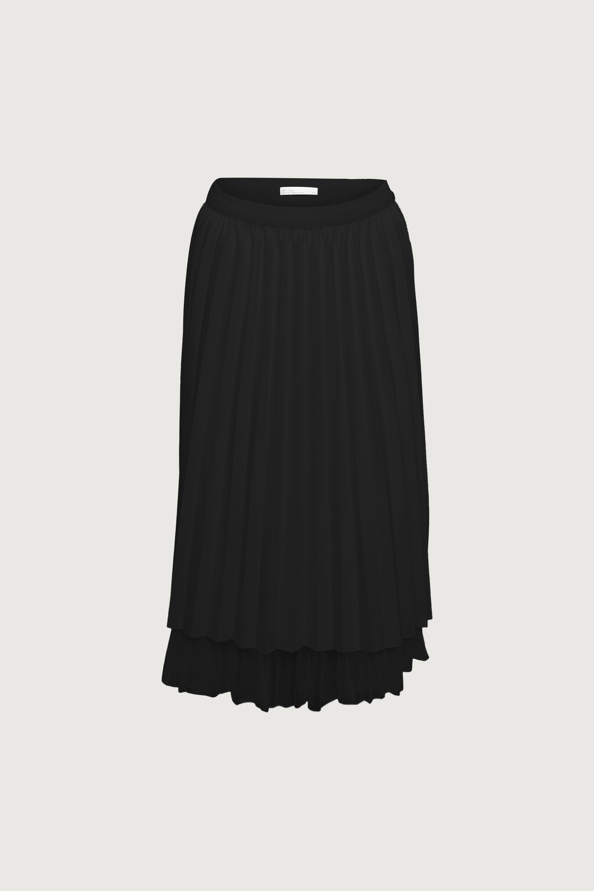 REVERSIBLE LAYERED PLEATED MIDI SKIRT With Paypal Free Shipping