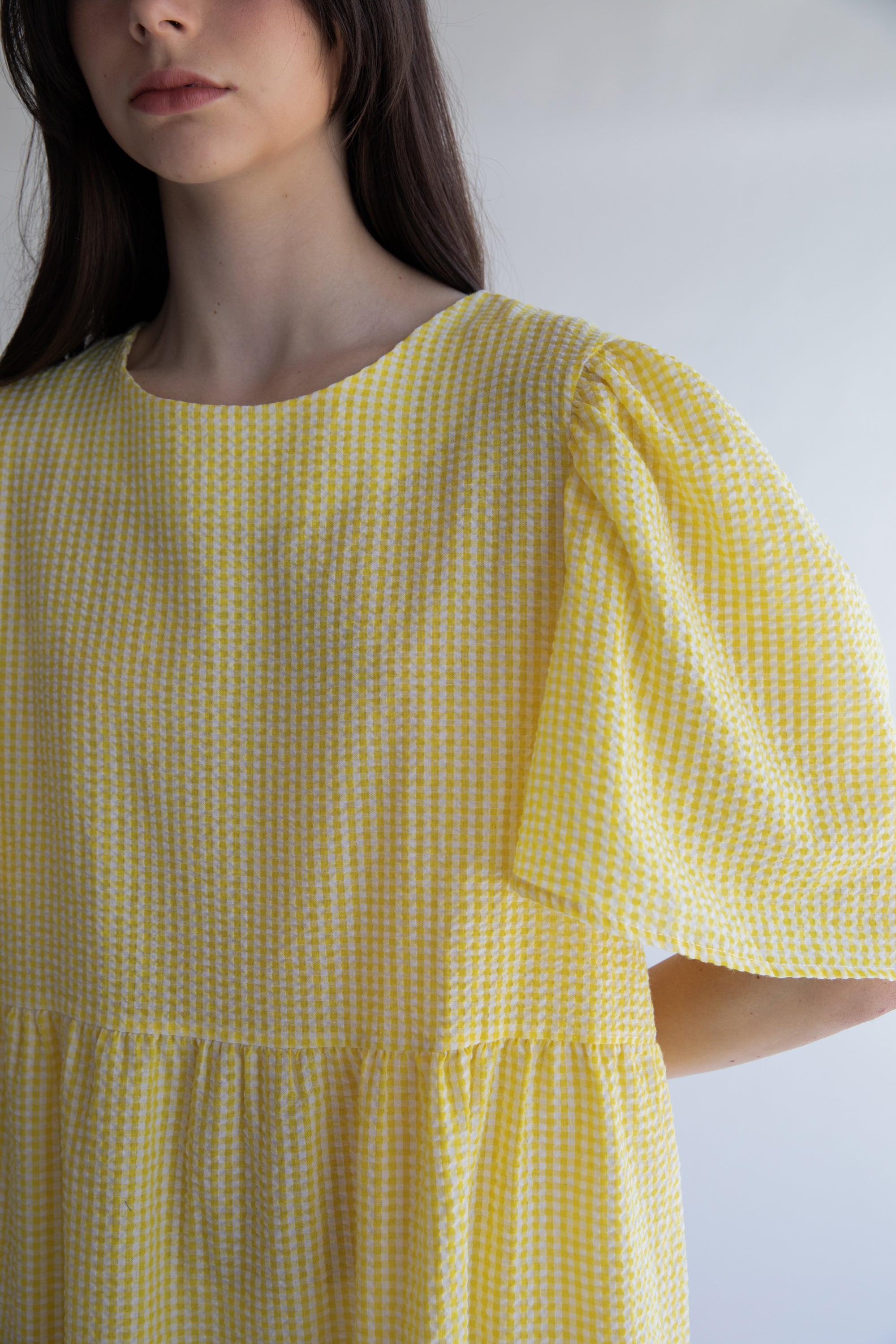 OVERSIZED GINGHAM MIDI DRESS Limited Edition