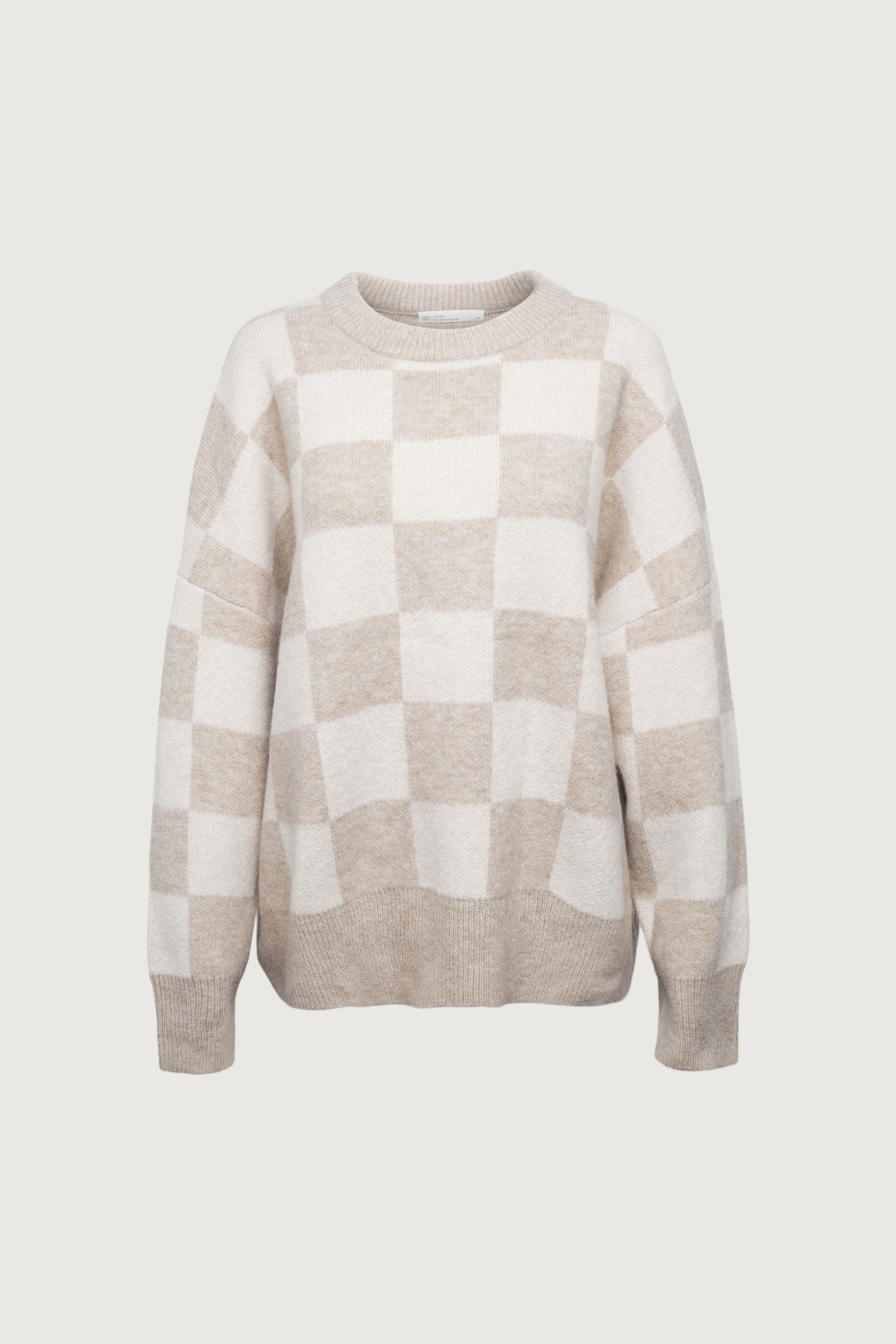 CHECKERED CREWNECK SWEATER Cheap Online Store