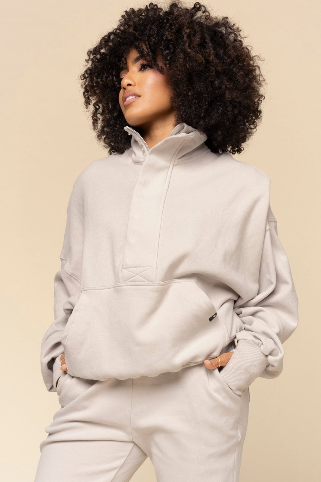 Ooey Gooey Half Zip Sweater - Silver Birch Safe Shopping Cheap Online