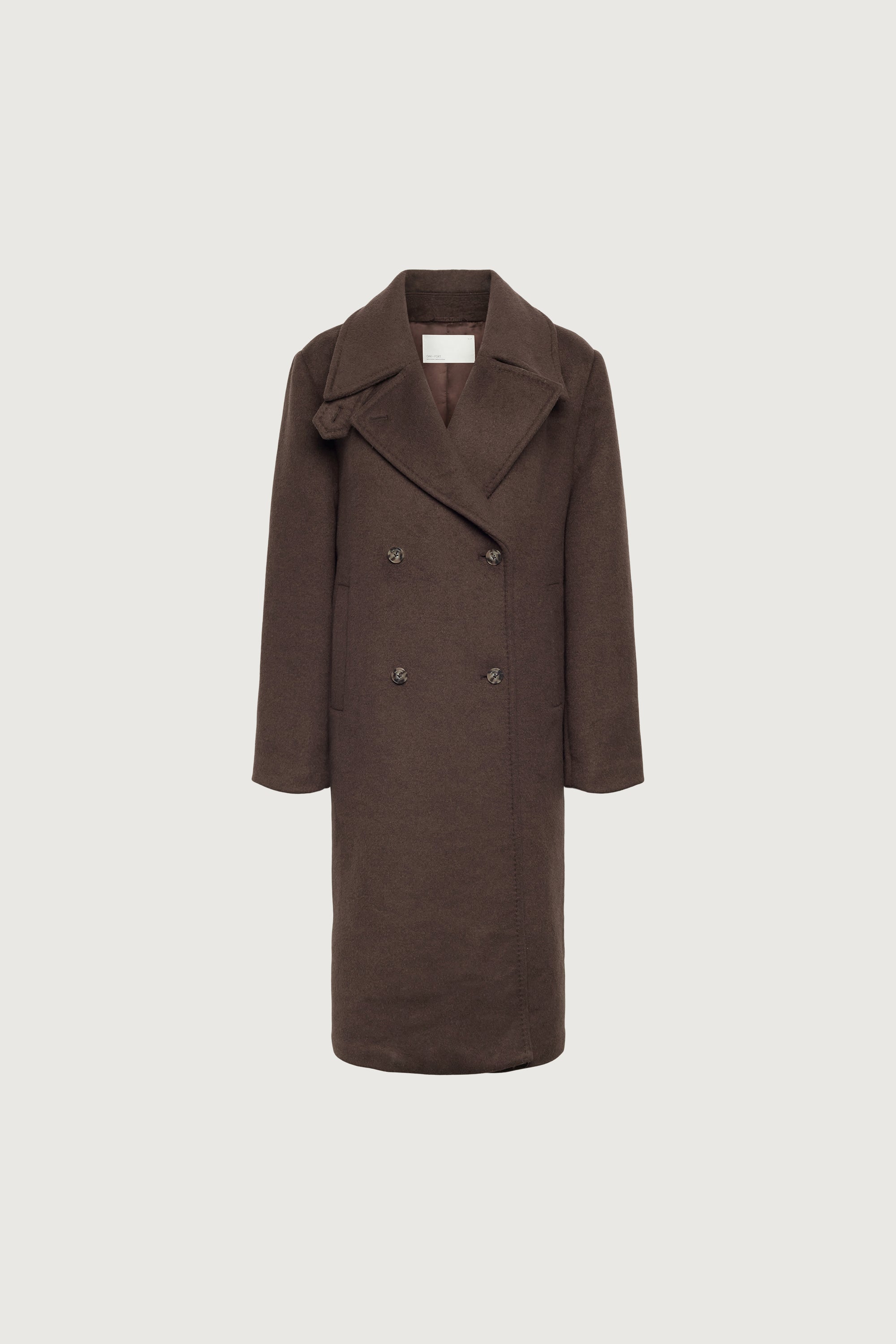 WOOL-BLEND DOUBLE BREASTED COAT WITH POCKETS Best Pices For Sale