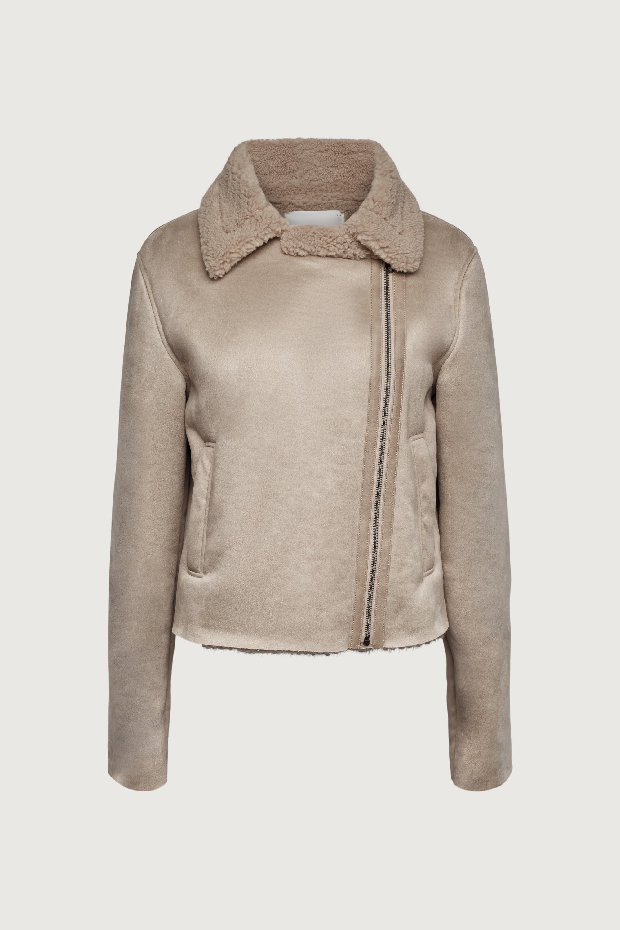 VEGAN SUEDE SHERPA AVIATOR JACKET Find Great Online