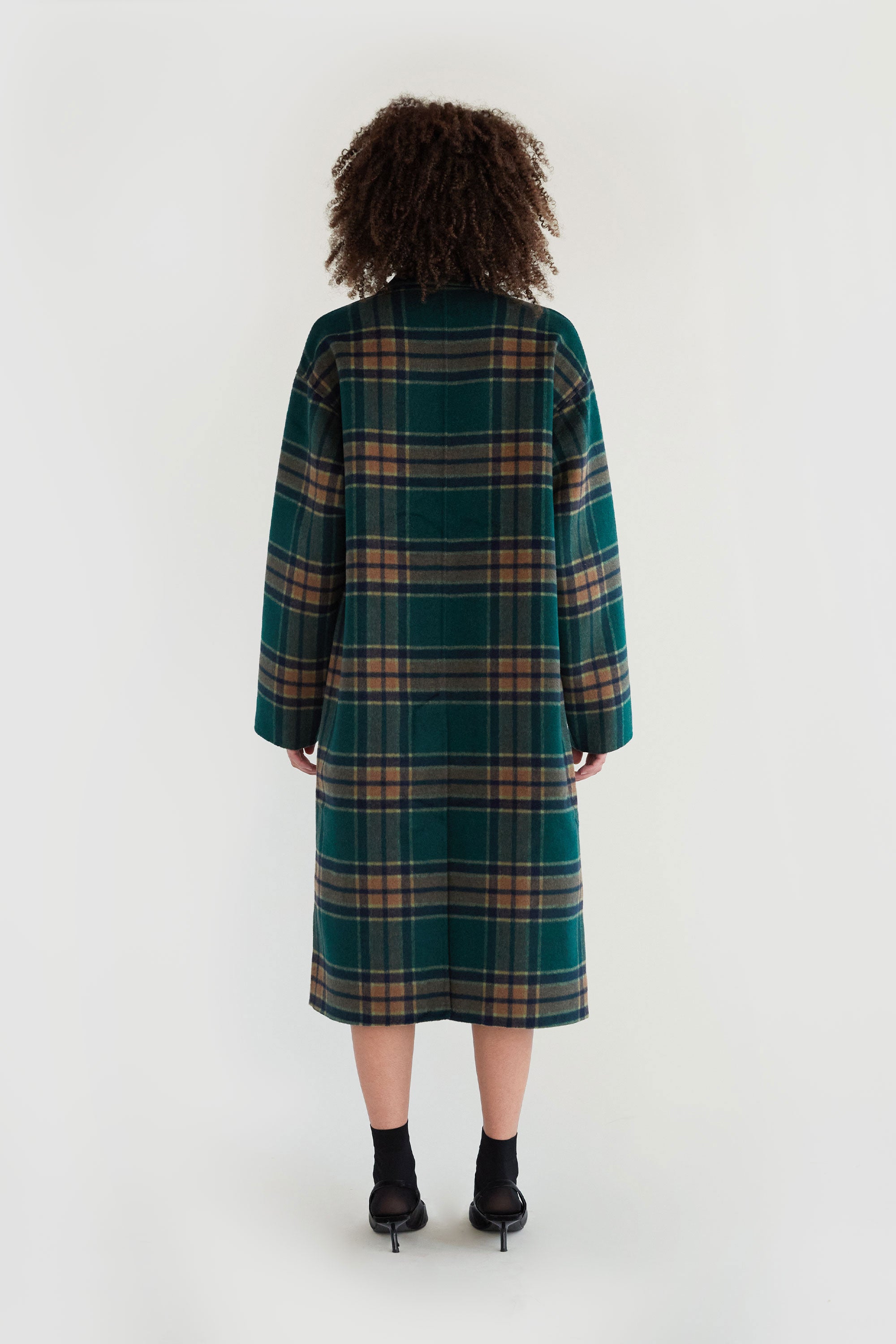 OVERSIZED PLAID WOOL BLEND COAT Cheap Best Store To Get