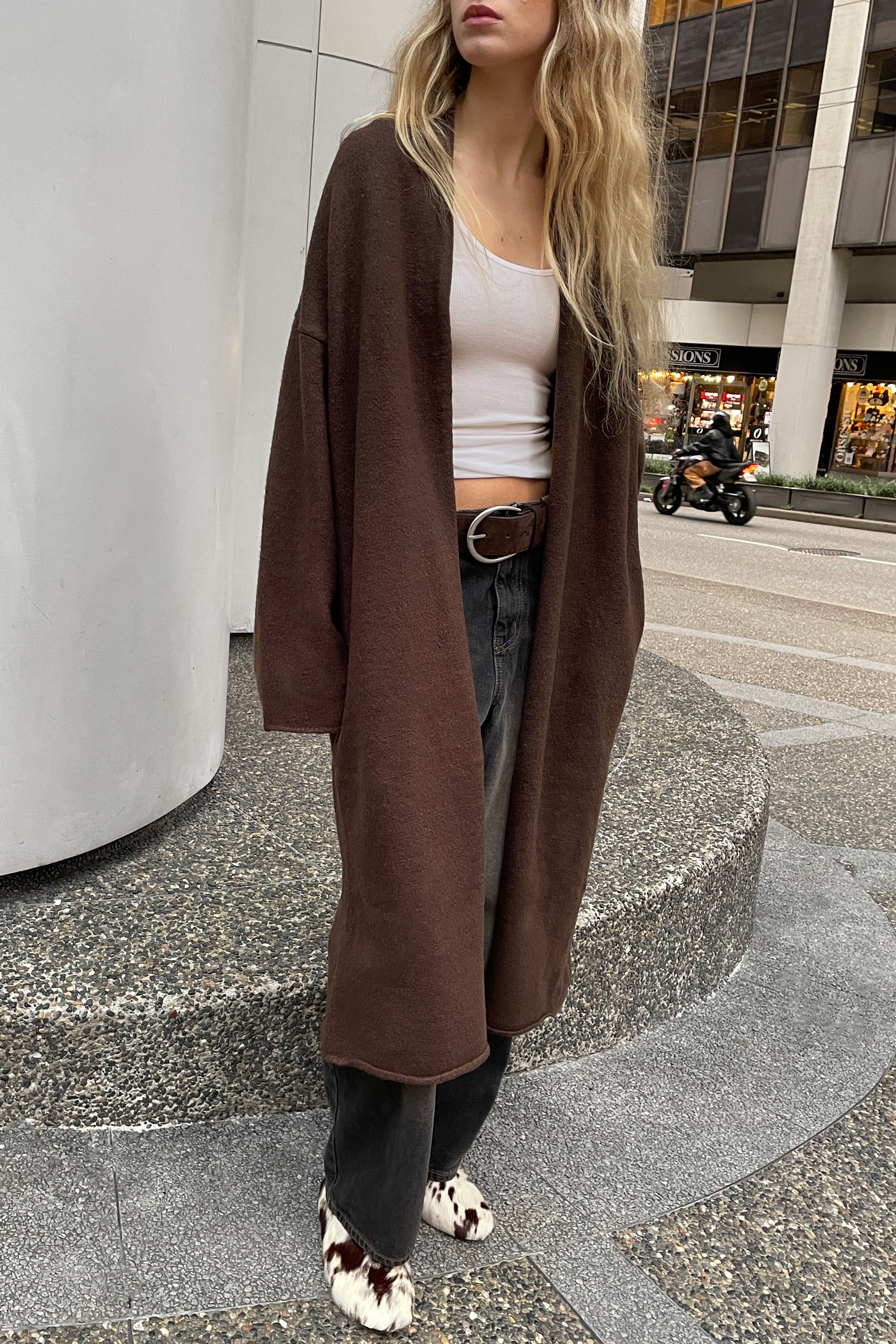 COZY LONG OPEN FRONT CARDIGAN Outlet Best Place