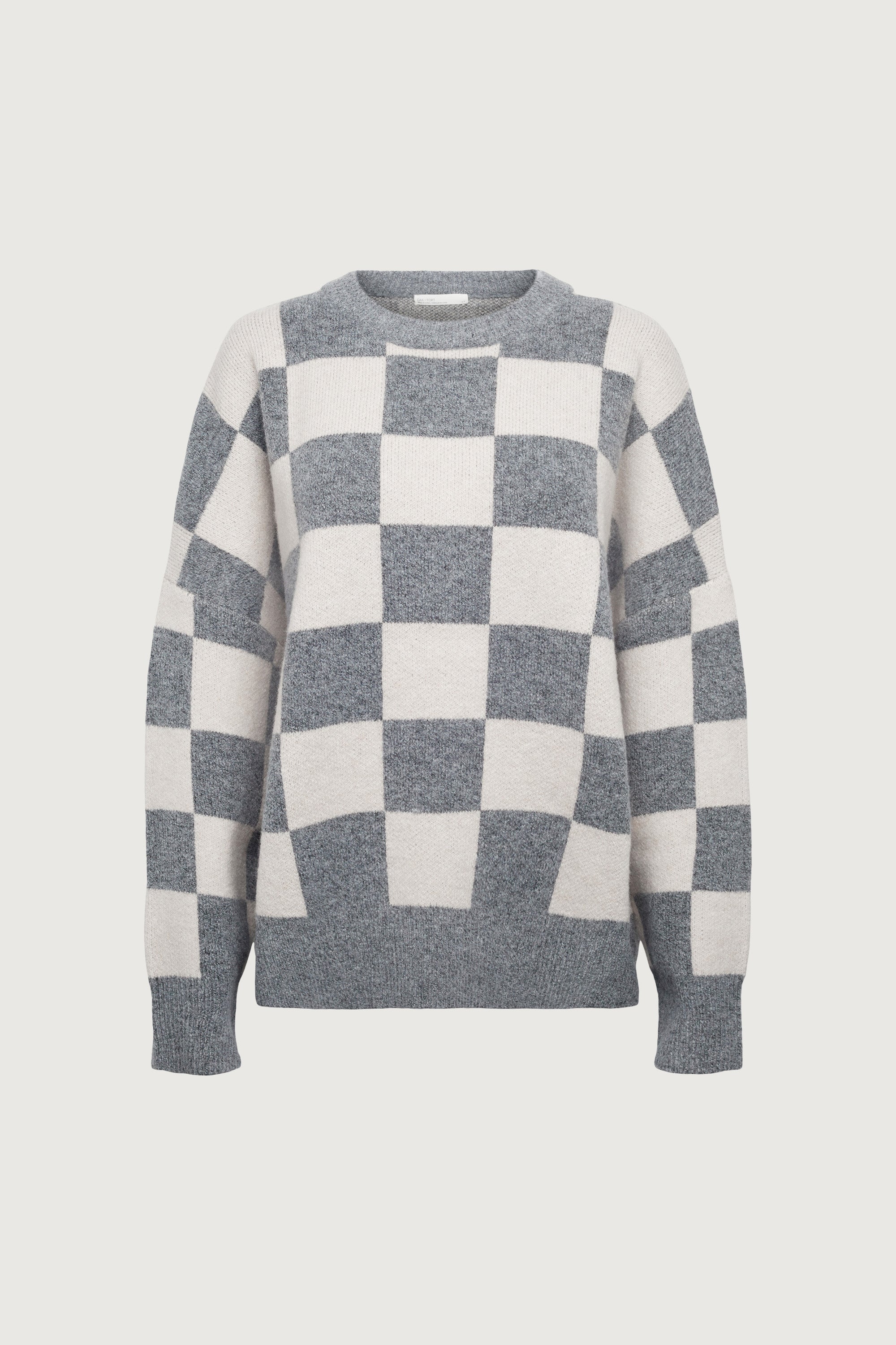 CHECKERED CREWNECK SWEATER Cheap Online Store