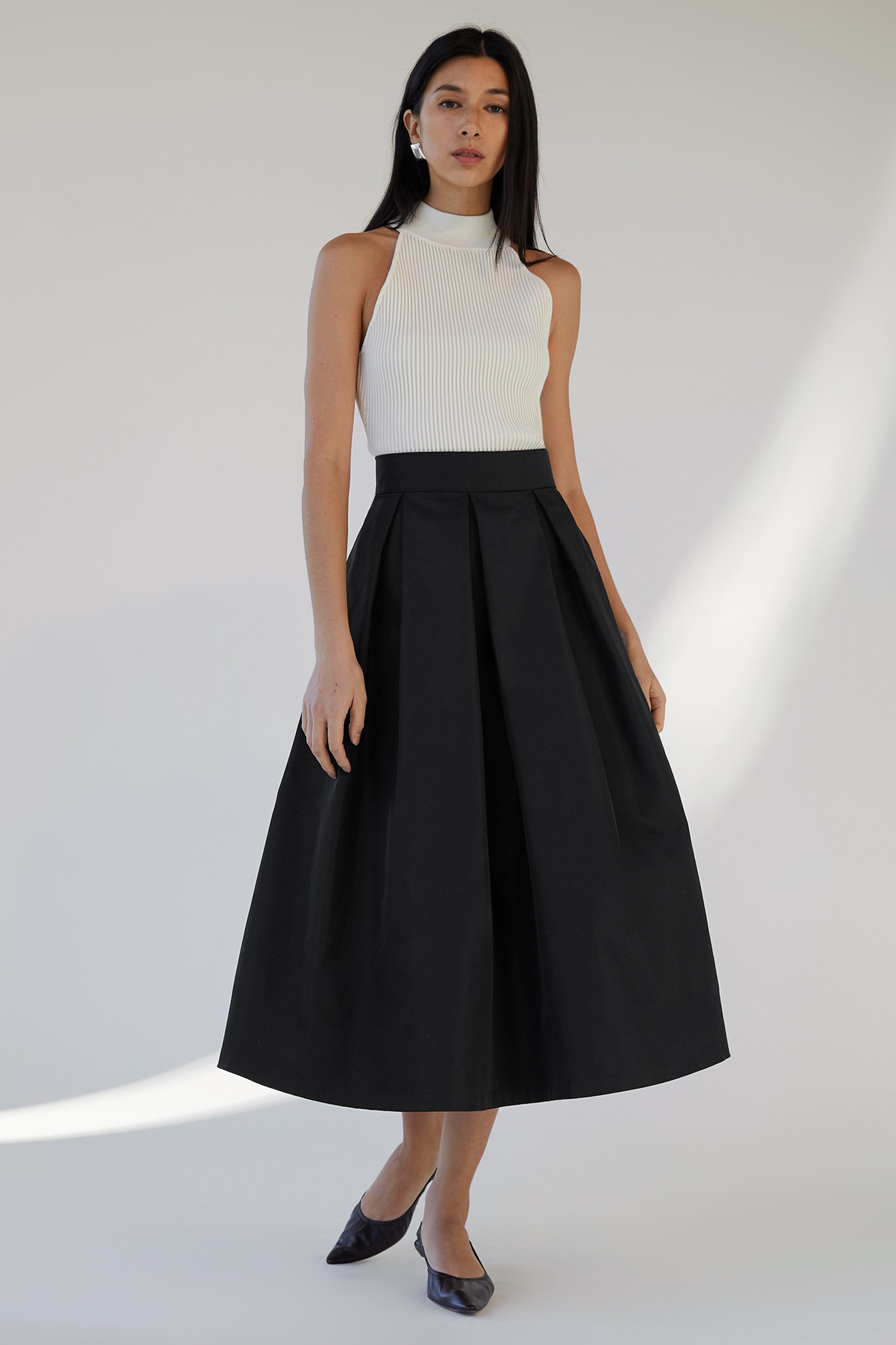 MIDI PLEATED SKIRT 2025 New