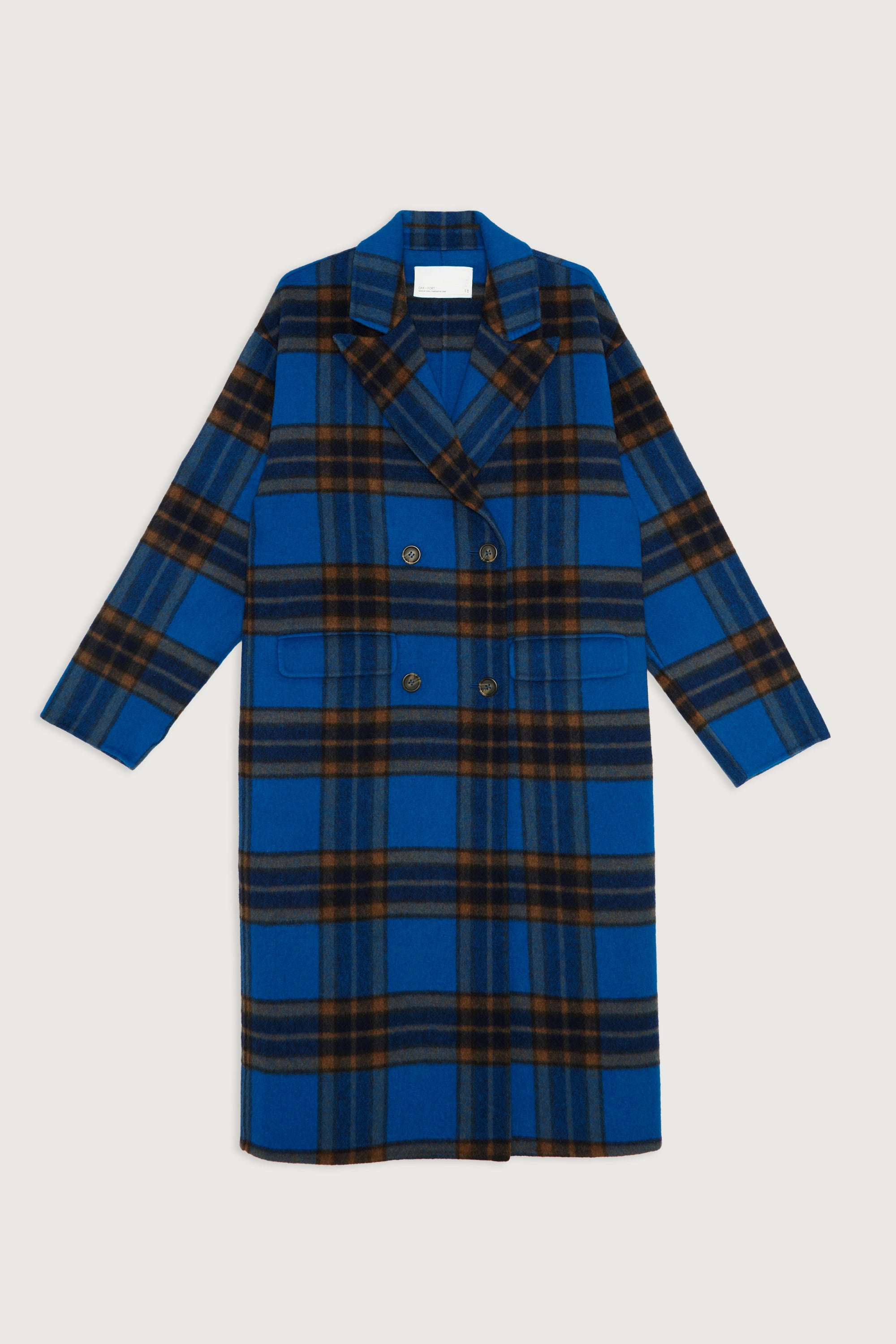 OVERSIZED PLAID WOOL BLEND COAT Cheap Best Store To Get