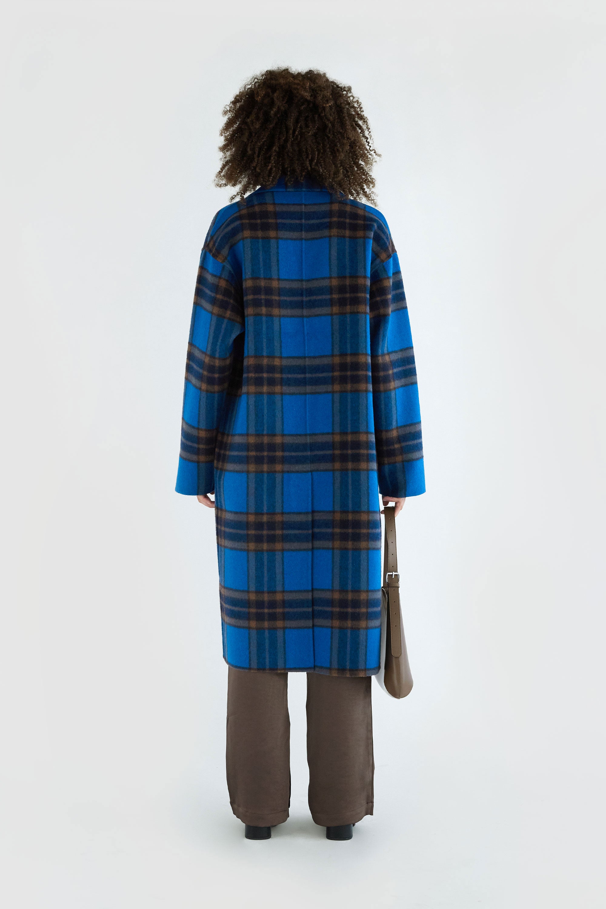 OVERSIZED PLAID WOOL BLEND COAT Cheap Best Store To Get