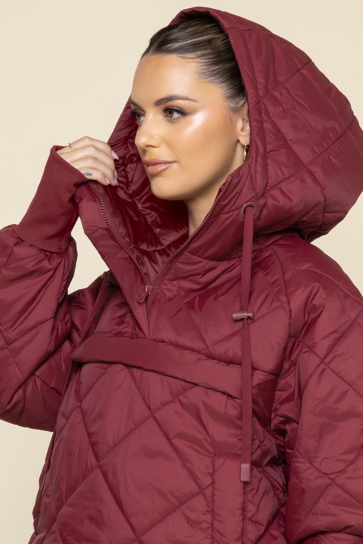 Pillow Packable Puffer Jacket - Crimson Cheap Buy Authentic