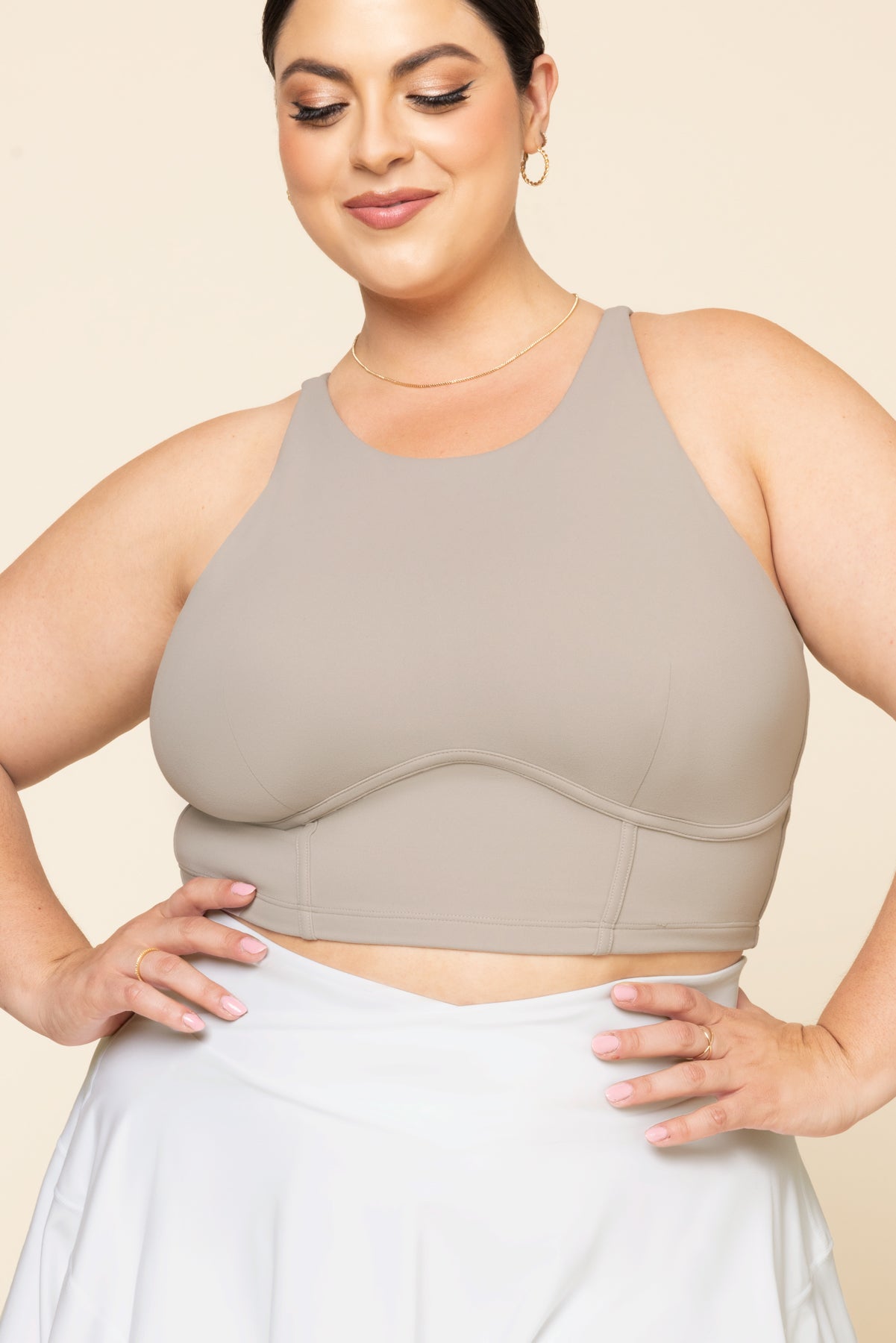 Cleo Corset Crop Bralette - Taupe Cheap Sale Tumblr