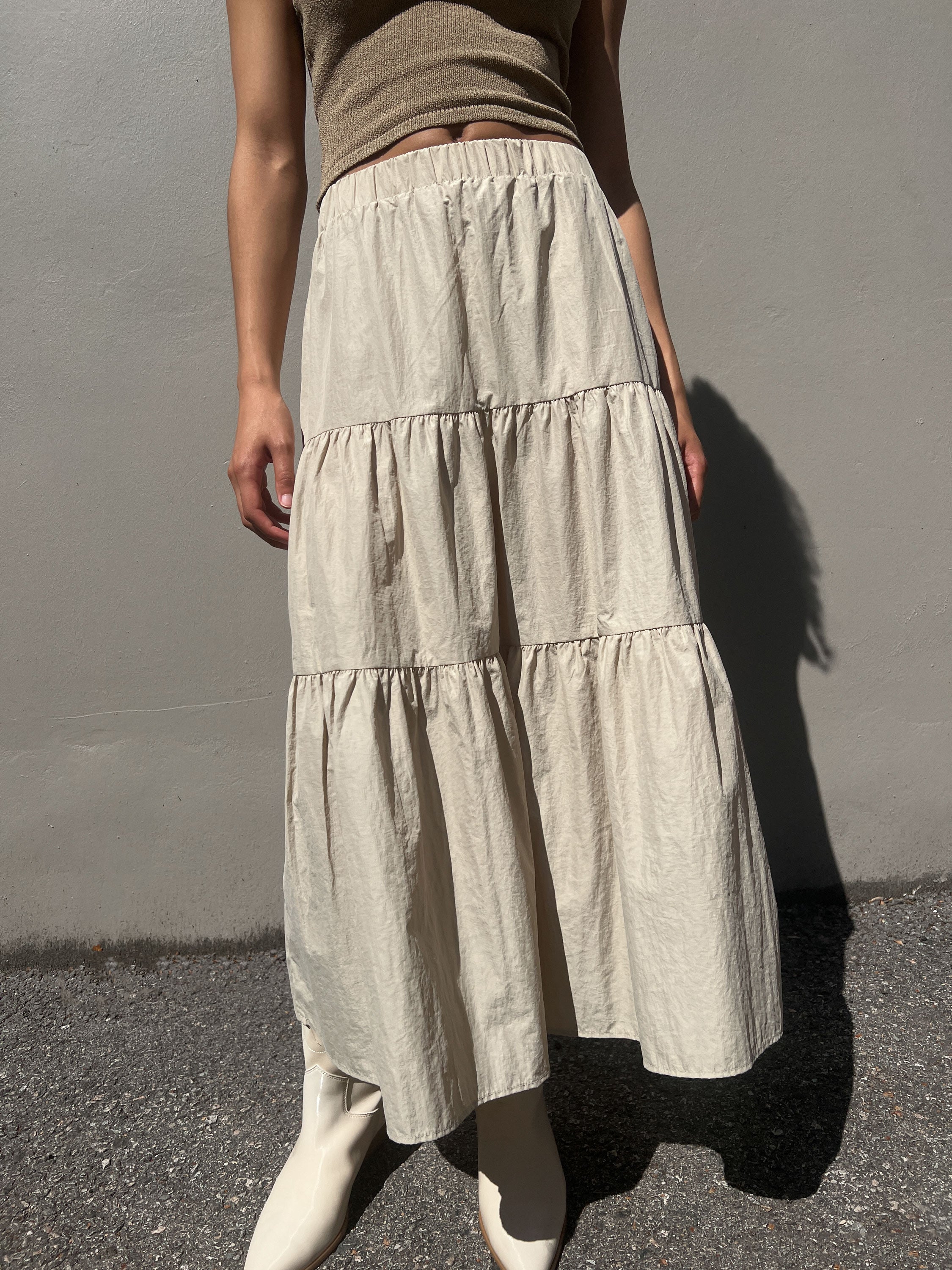 THREE TIER MAXI SKIRT Online Shop From China