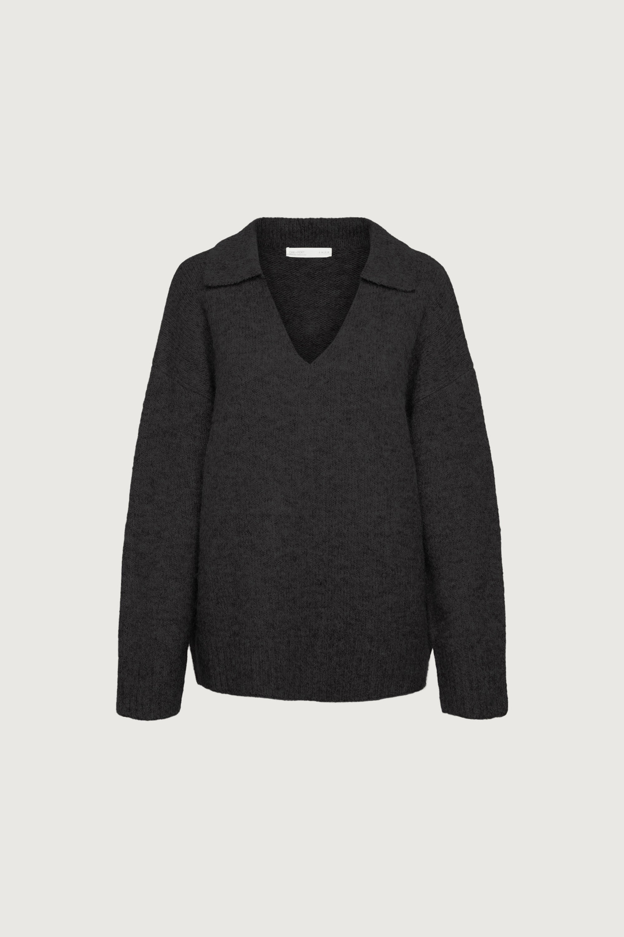 OVERSIZED COLLARED V-NECK SWEATER Online Cheap Quality