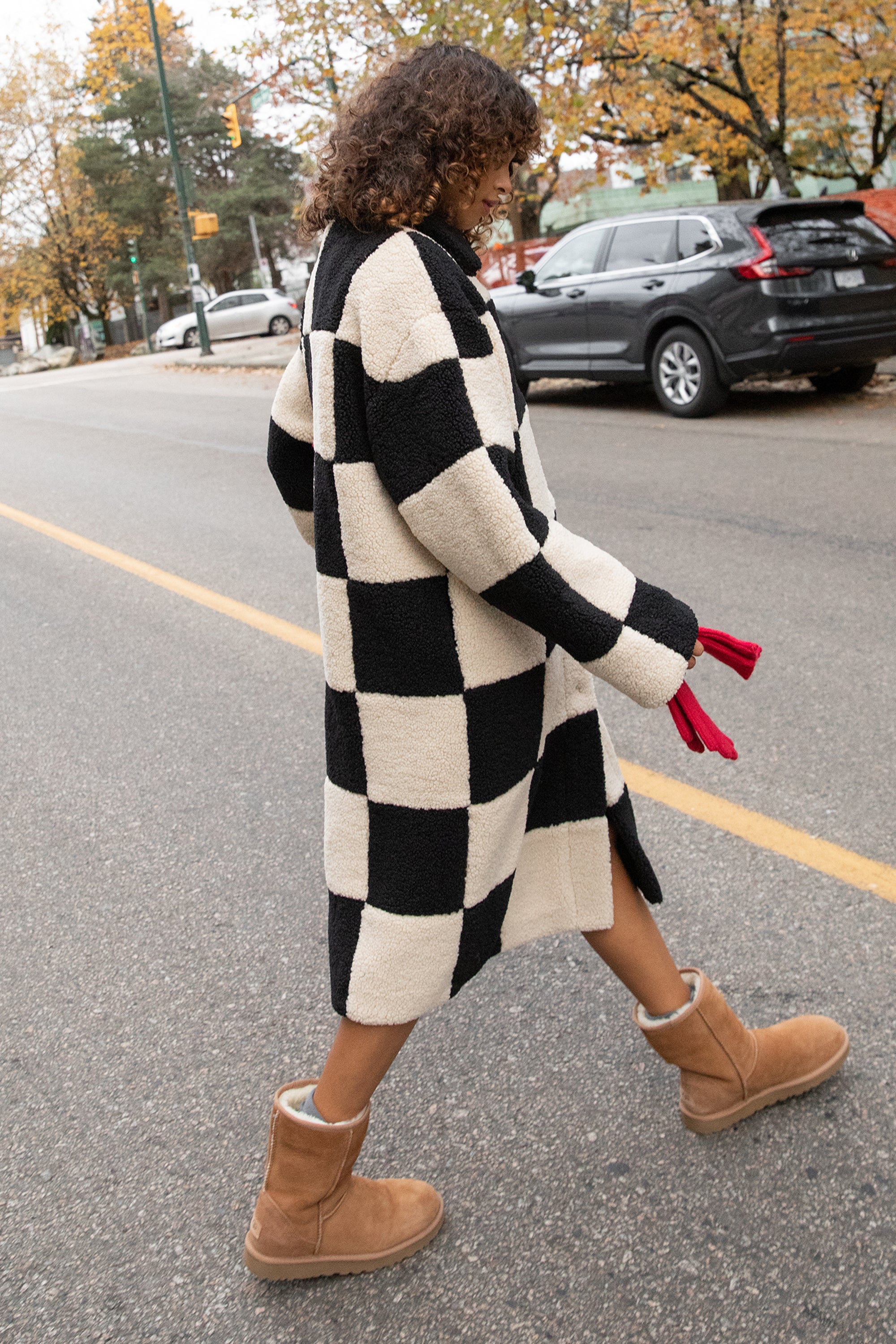 CHECKERED SHERPA COAT Buy Cheap Cost