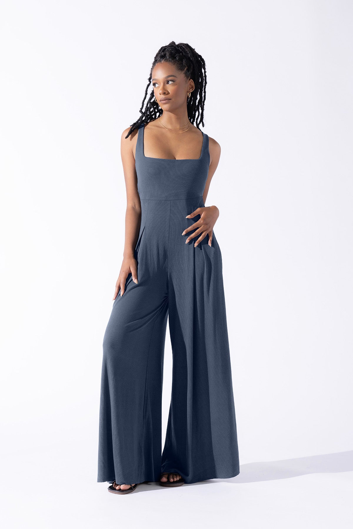 Go with the Flow Jumpsuit - Stormy Weather Cheap Footlocker