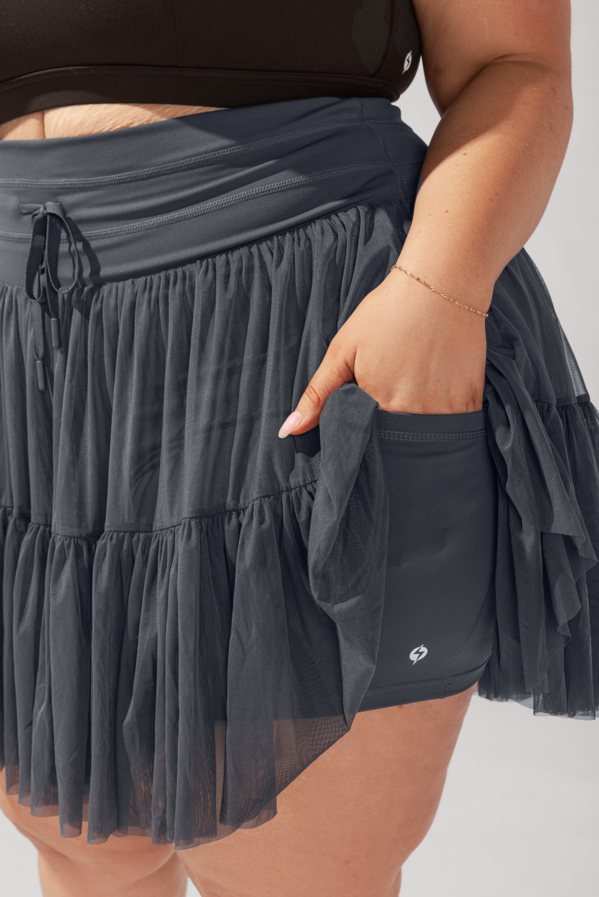 Pirouette Skort - Smoky Grey Outlet The Cheapest