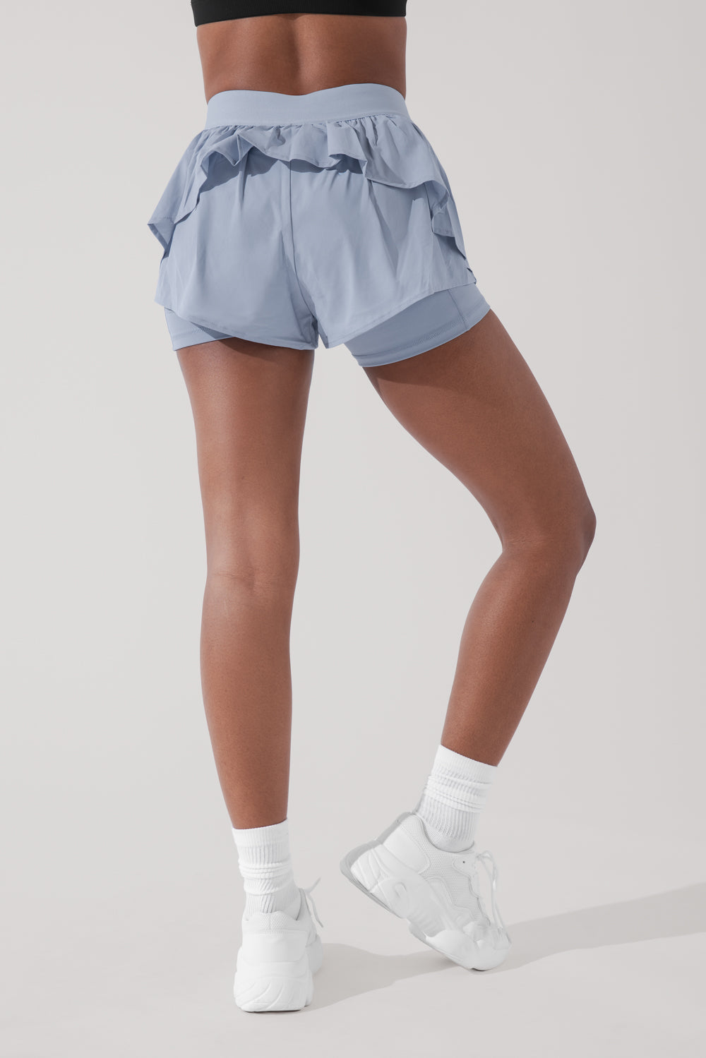 On the Run Ruffle Short - Blue Breeze Manchester Great Sale Online