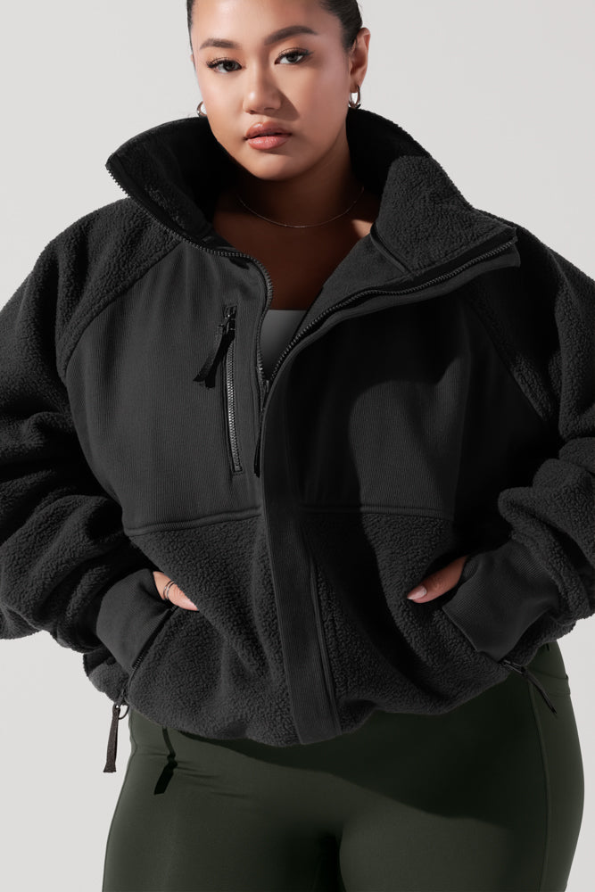 Find Your Inner Fleece Jacket - Charcoal Real For Sale