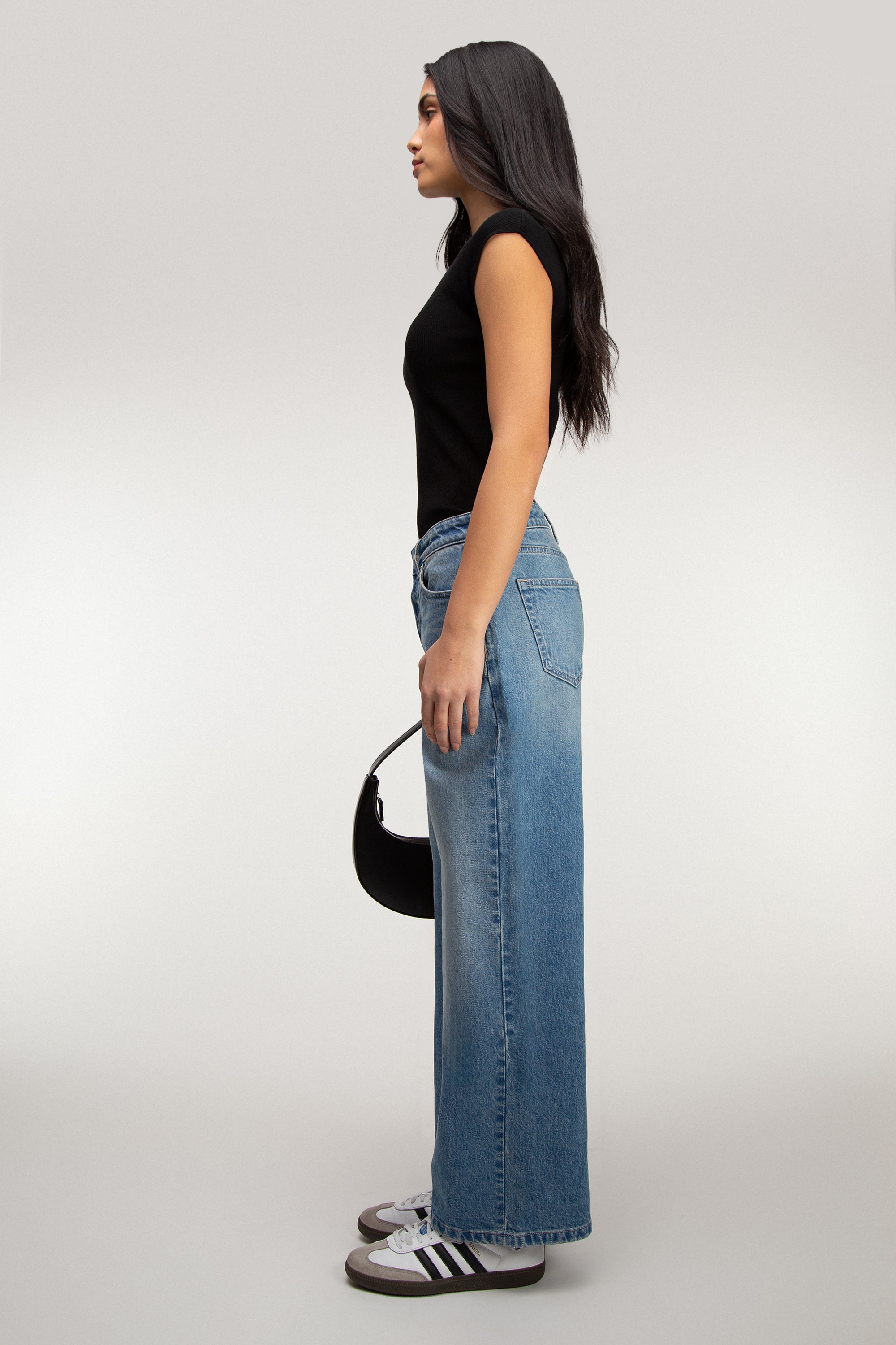 MID-RISE BAGGY WIDE LEG JEAN How Much Online