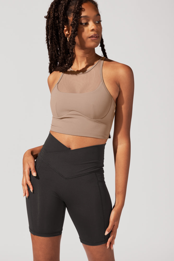 Celeste Mesh Crop Bralette - Leafless Tree Newest Cheap Online