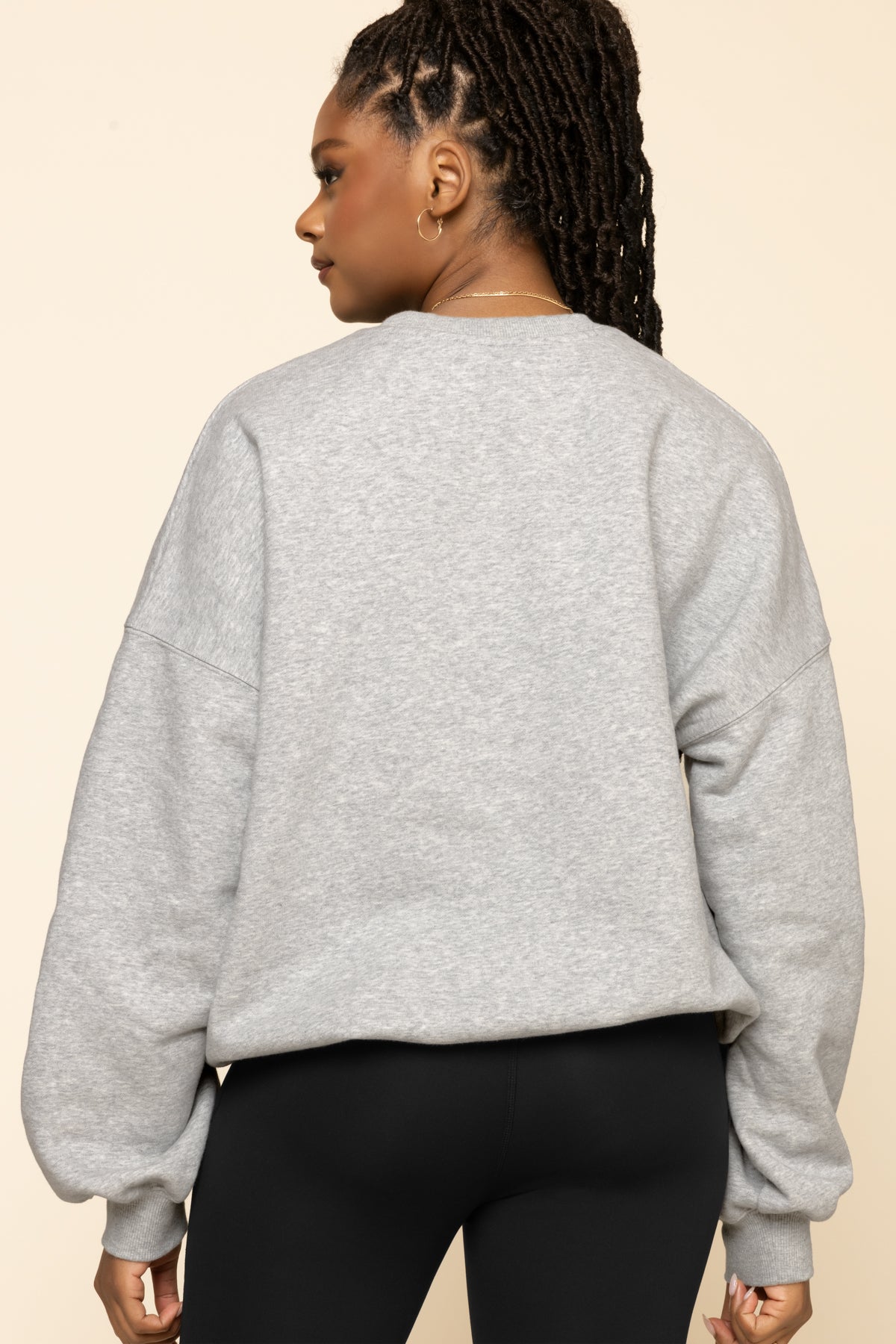 POPFLEX Cloud Crewneck Sweater - Heather Grey Discount