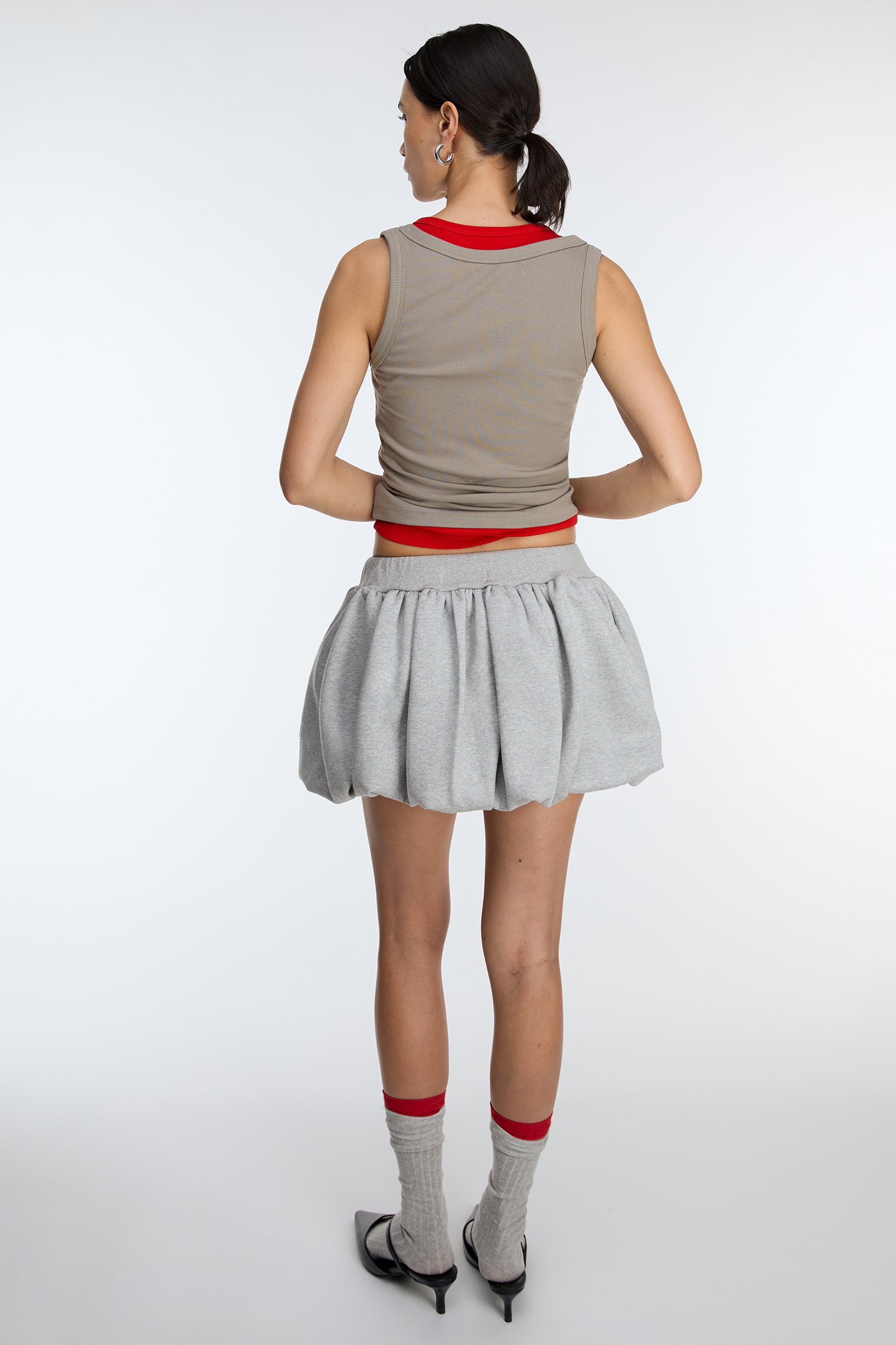 MINI BUBBLE HEM FLEECE SKIRT Free Shipping Deals