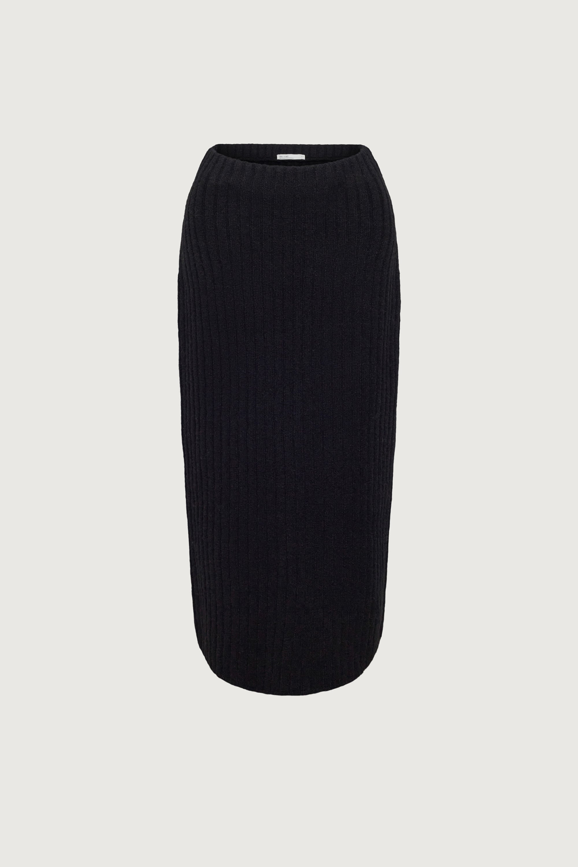 HIGH-RISE RIBBED KNIT MIDI SKIRT Sale 100% Authentic