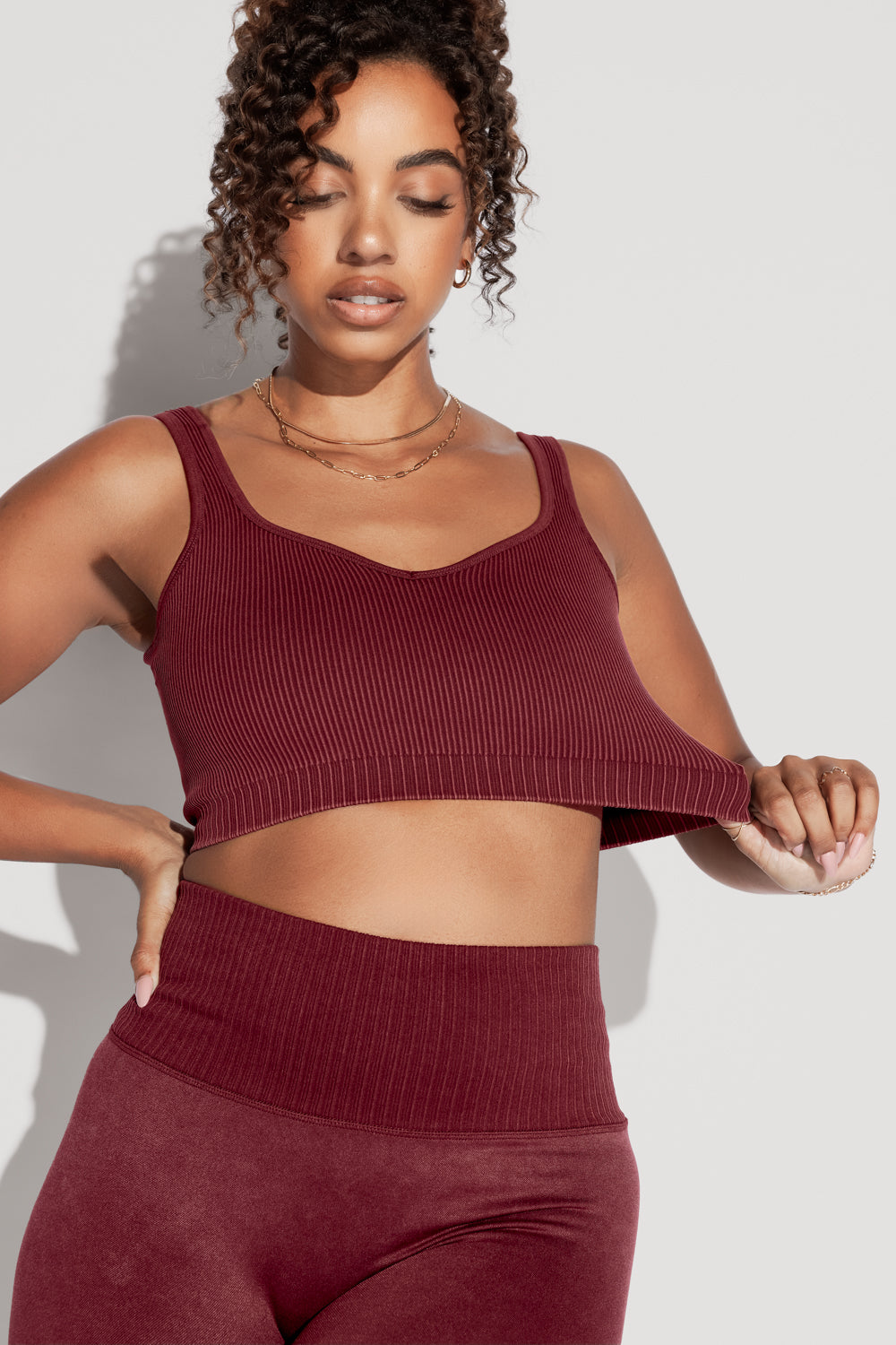 Be My Sweetheart Seamless Crop Top - Garnet Factory Outlet For Sale