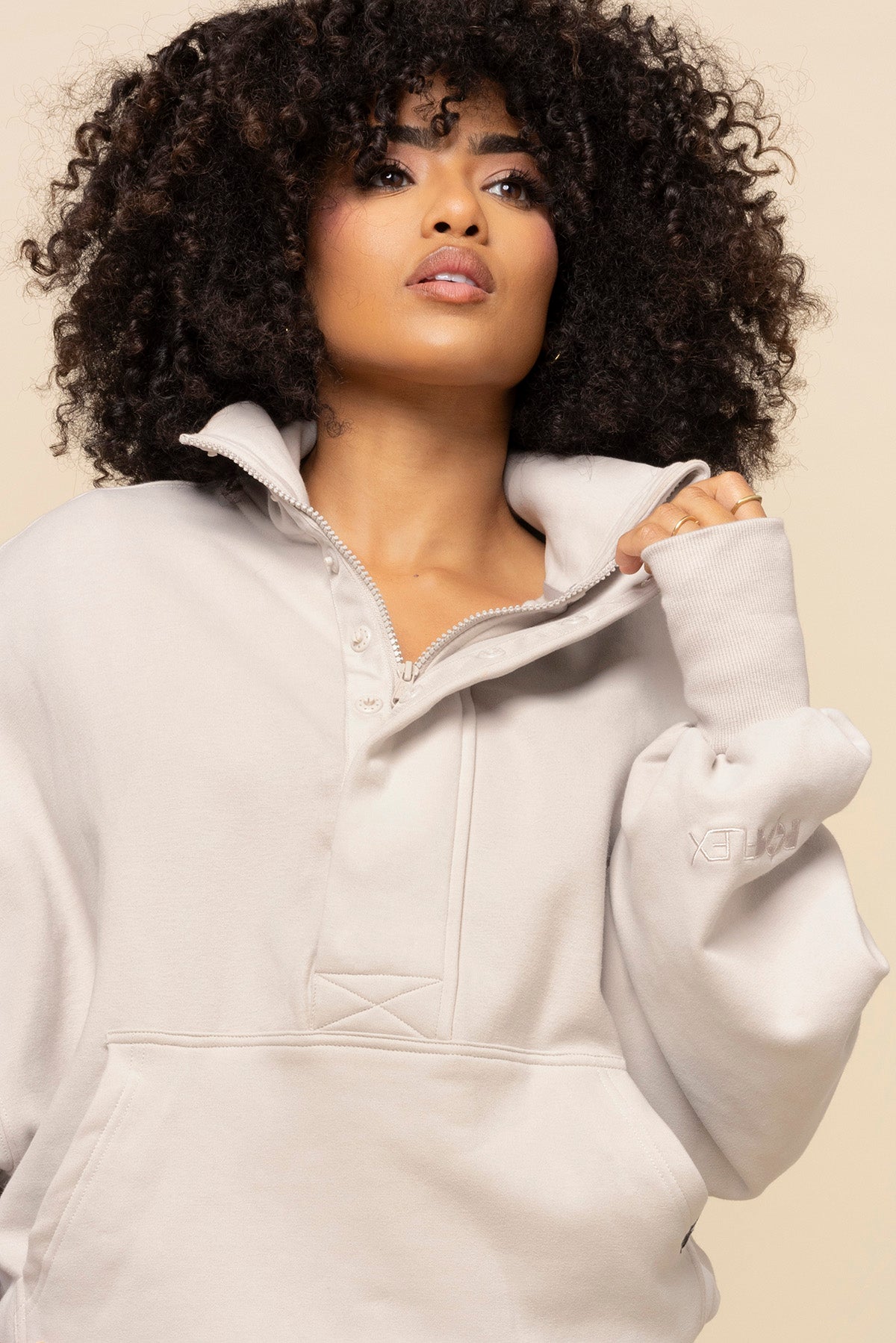 Ooey Gooey Half Zip Sweater - Silver Birch Safe Shopping Cheap Online