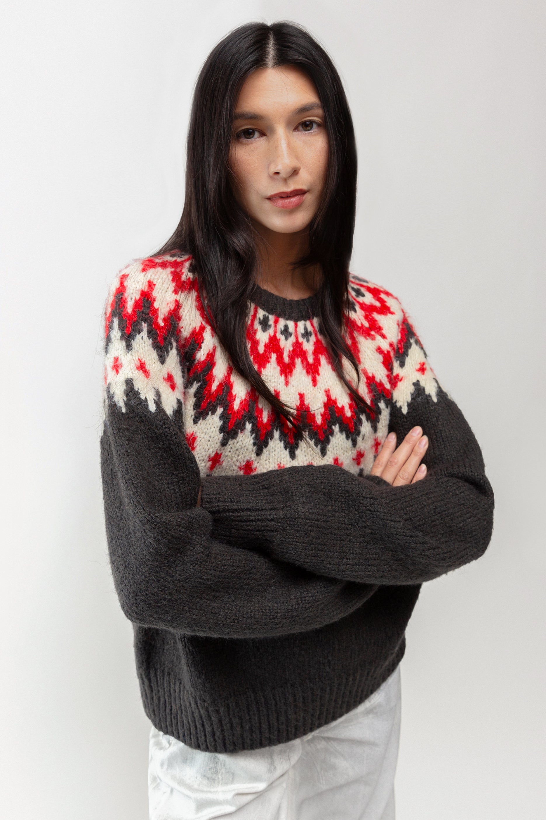 NORDIC PATTERN SWEATER Affordable Cheap Pice