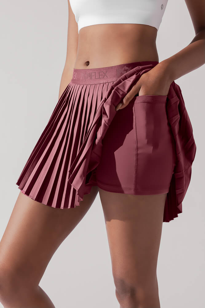 Ace ¡®em Pleated Skort - Desert Rose On Hot Sale