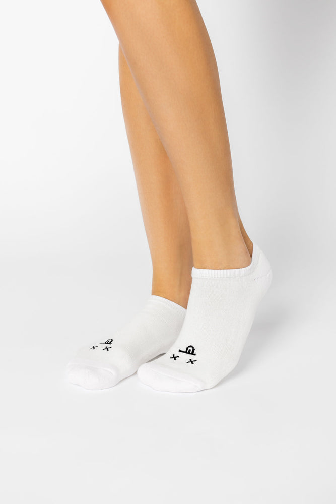 Dead Face Low Rise Socks - White Excellent