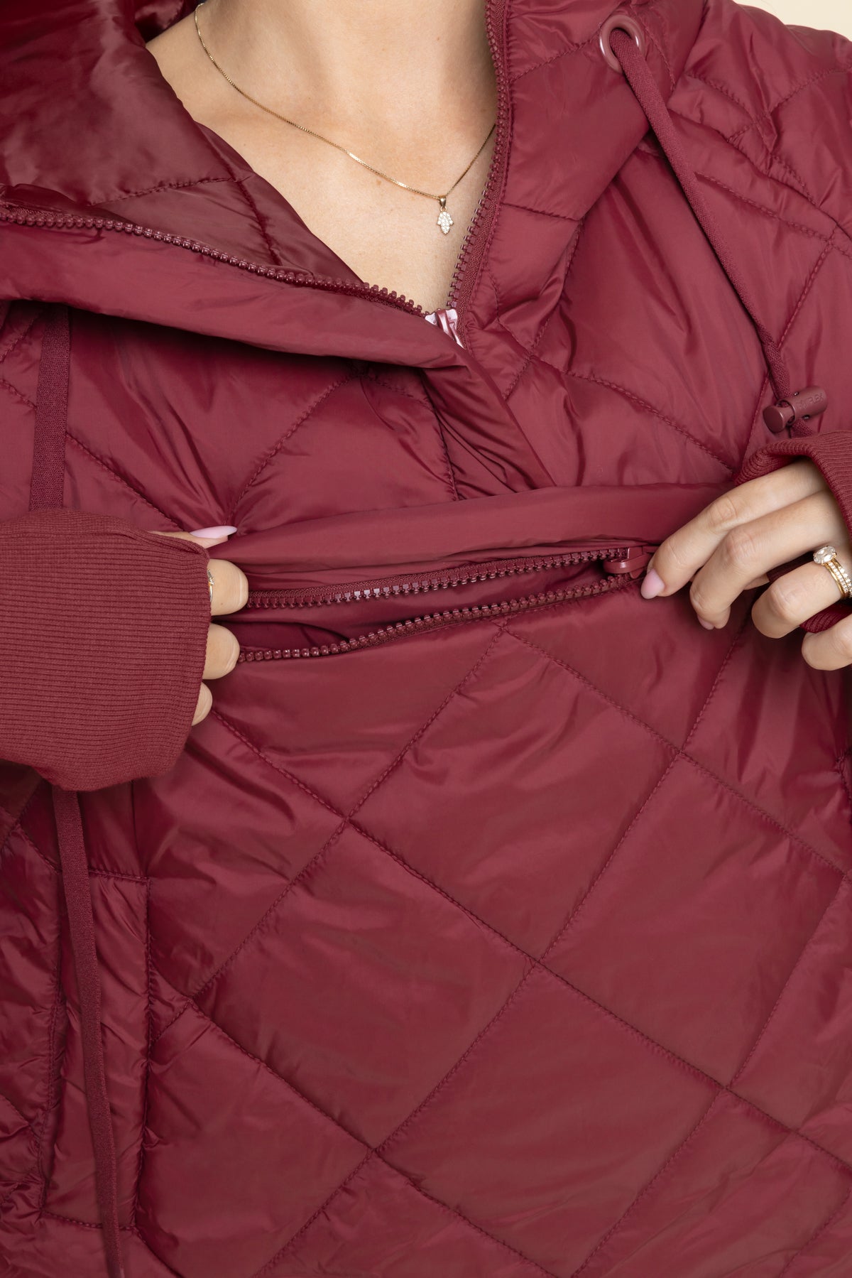 Pillow Packable Puffer Jacket - Crimson Cheap Buy Authentic