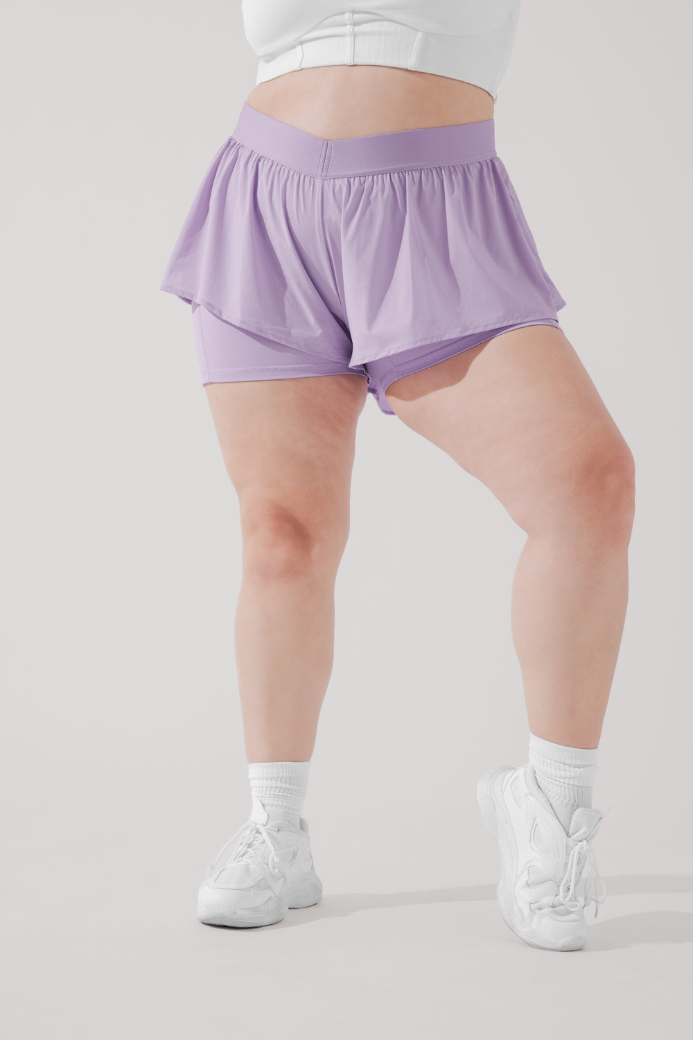 On the Run Ruffle Short - Lilac Huge Surprise